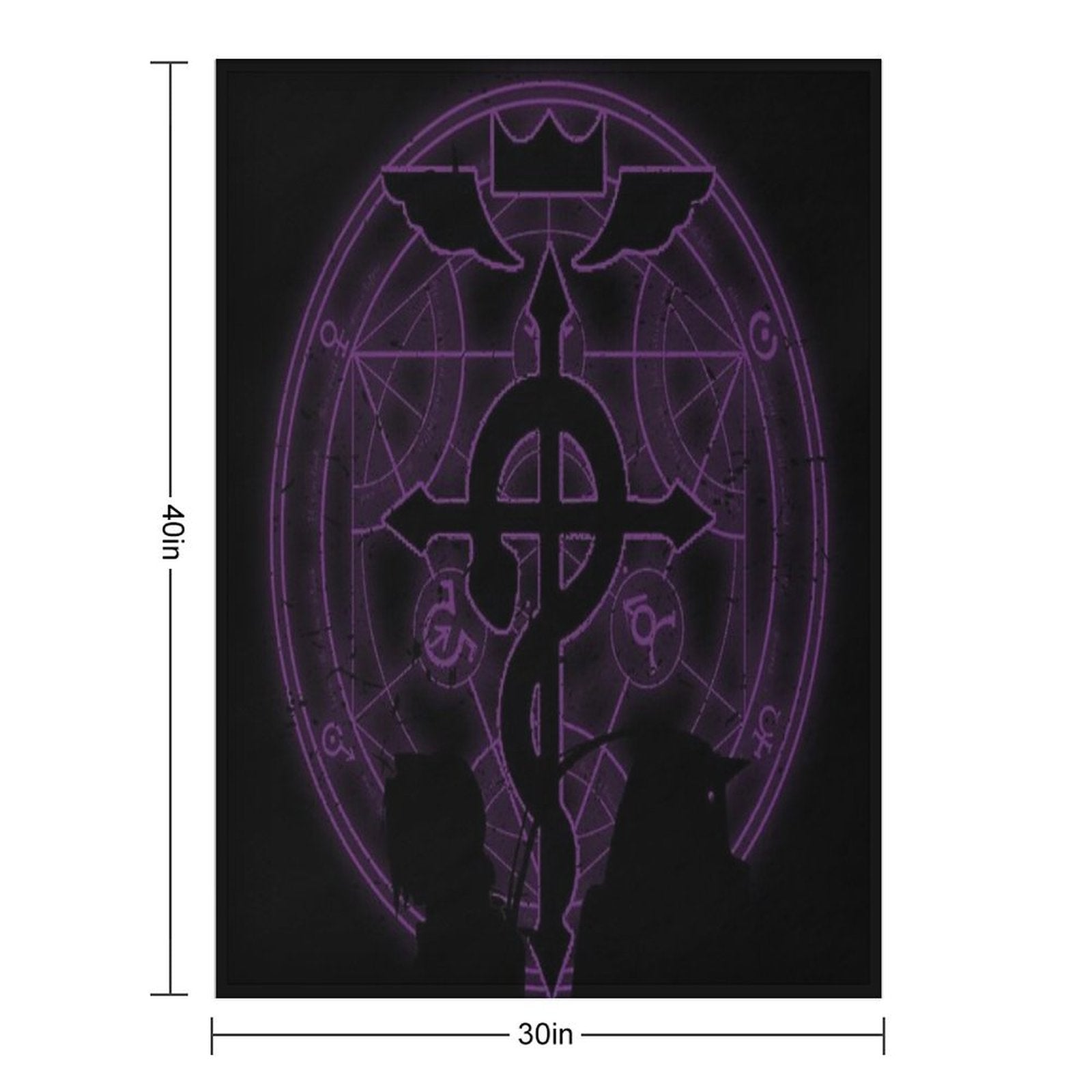 Purple Fullmetal Travel-friendly Throw Blanket