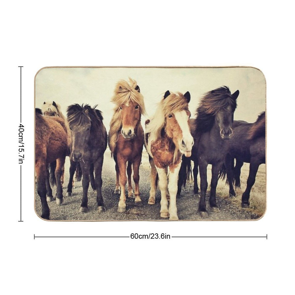 Horses  Slip-Resistant Bath Mat