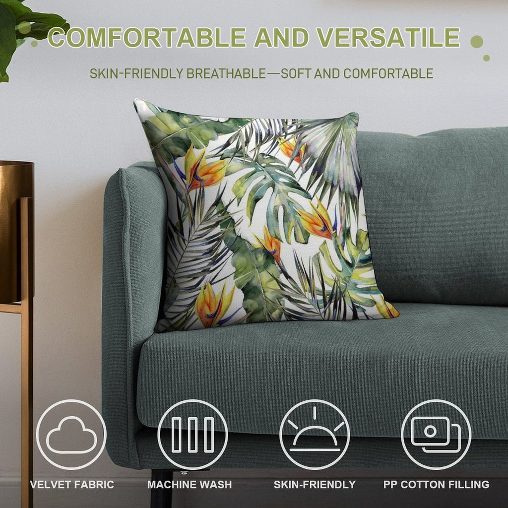 TROPICAL GARDEN Soft Multiple Sizes Throw Pillow