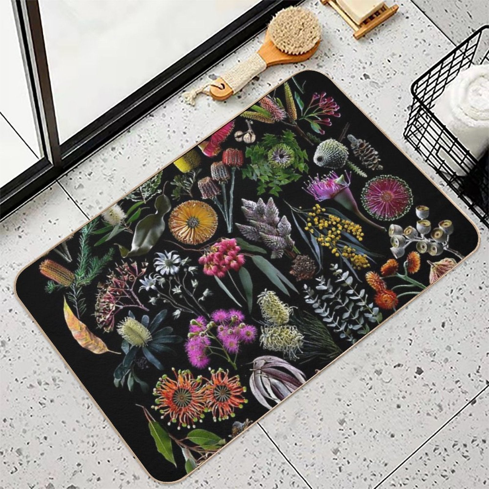 Wildflowers of Australia Photo Collage  Eco-Friendly Bath Mat