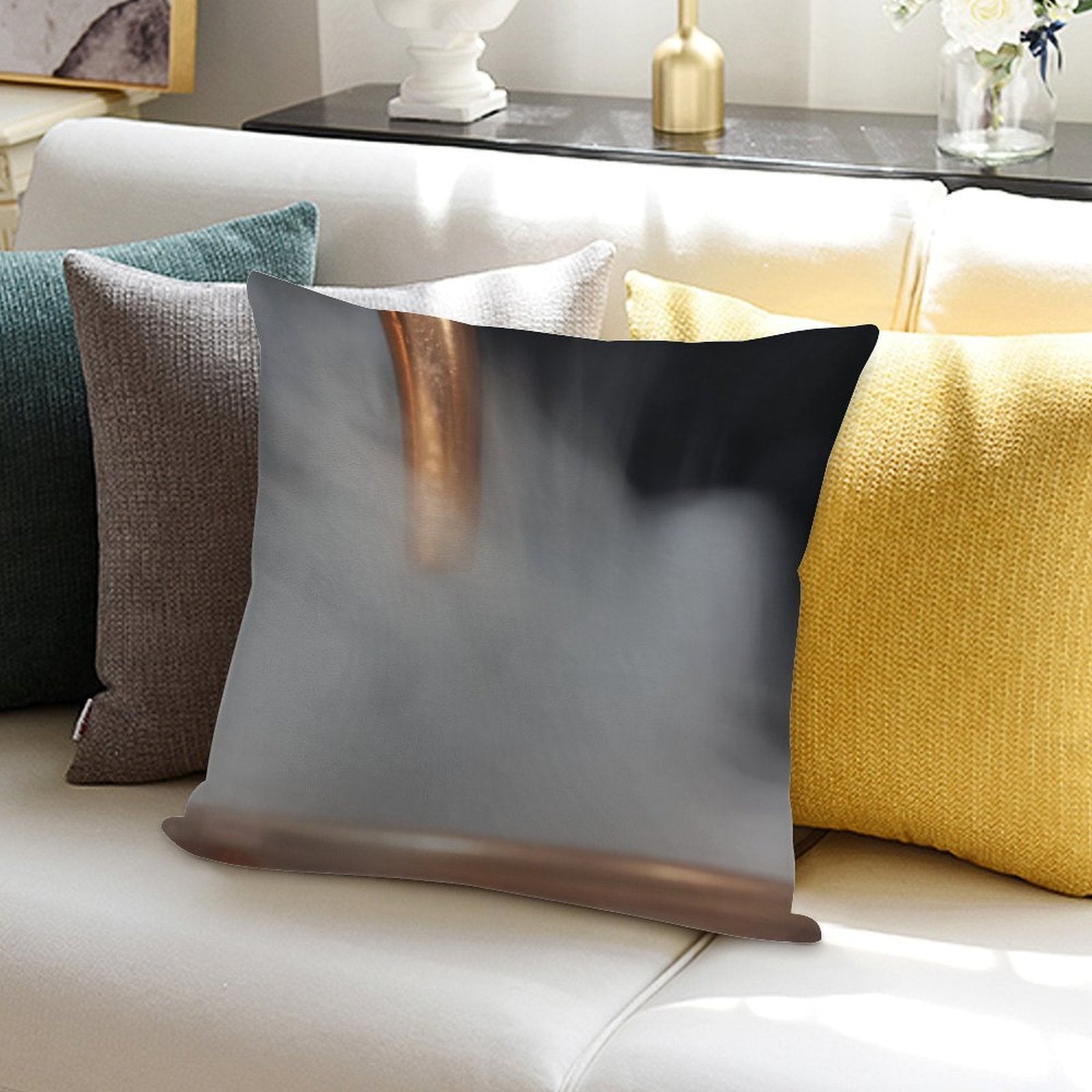 Copper Pipe with Steam Soft Multiple Sizes Throw Pillow