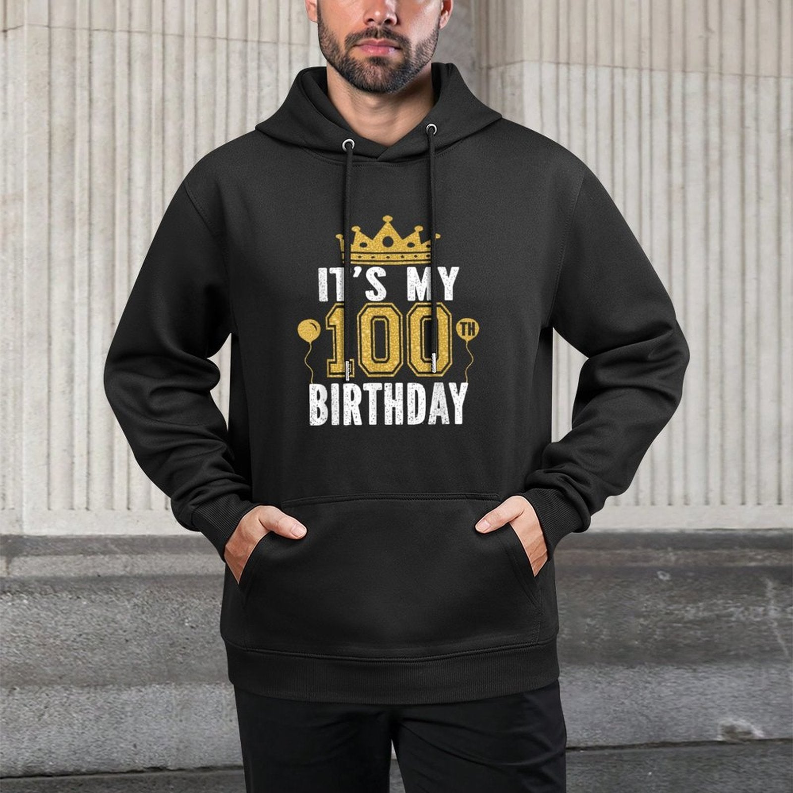 It's My 100th Birthday Gift For 100 Years Old Man And Woman Breathable Fabric Hoodie