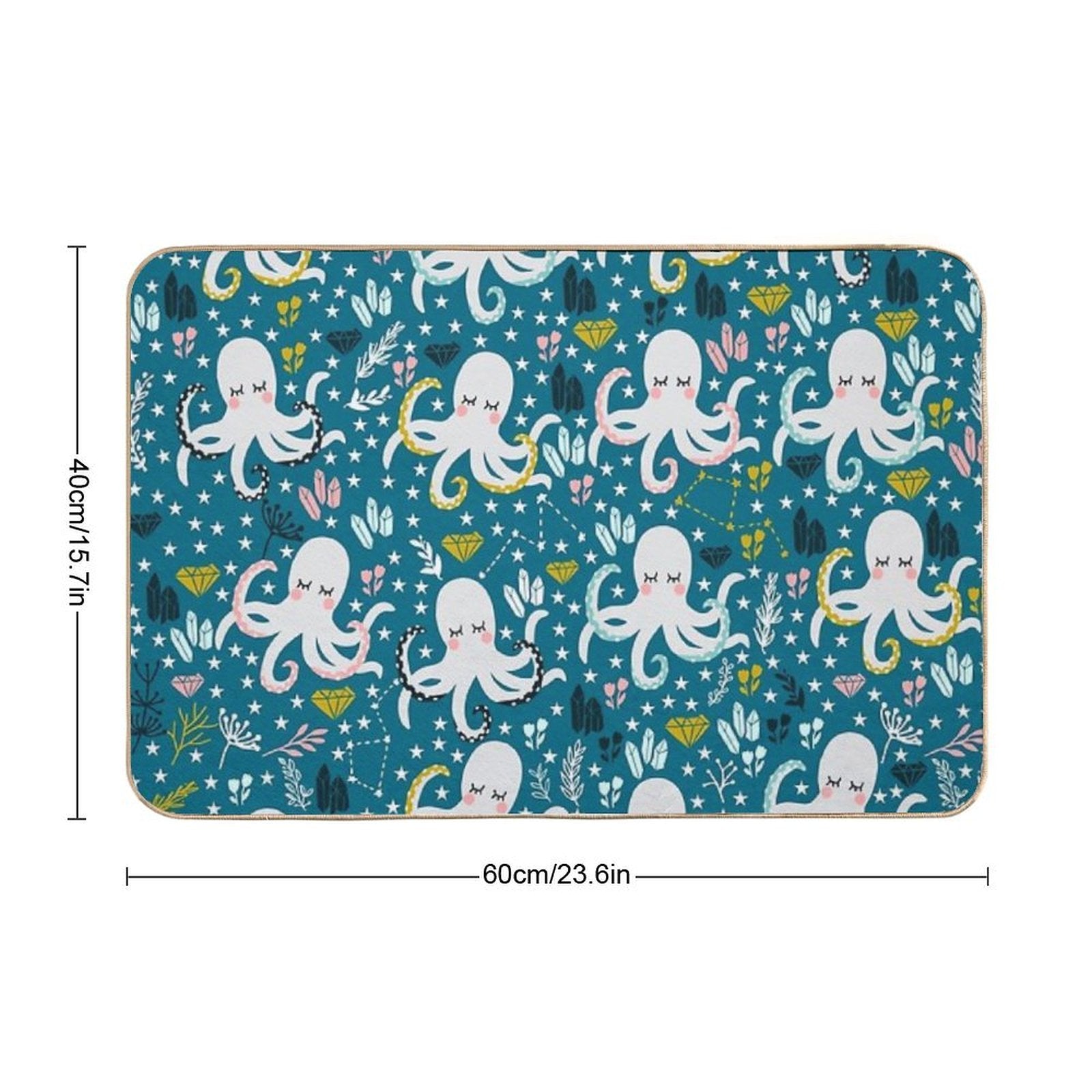 Cute Octopus  Toxin-Free Bath Mat