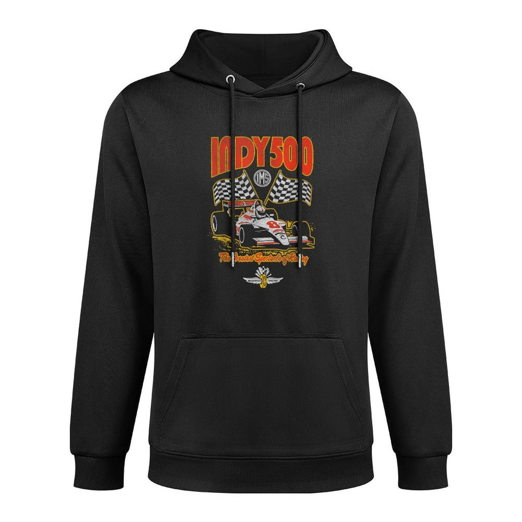 Indy 500 The Greatest Spectacle In Racing Distressed Style Medium-Weight Fabric Hoodie