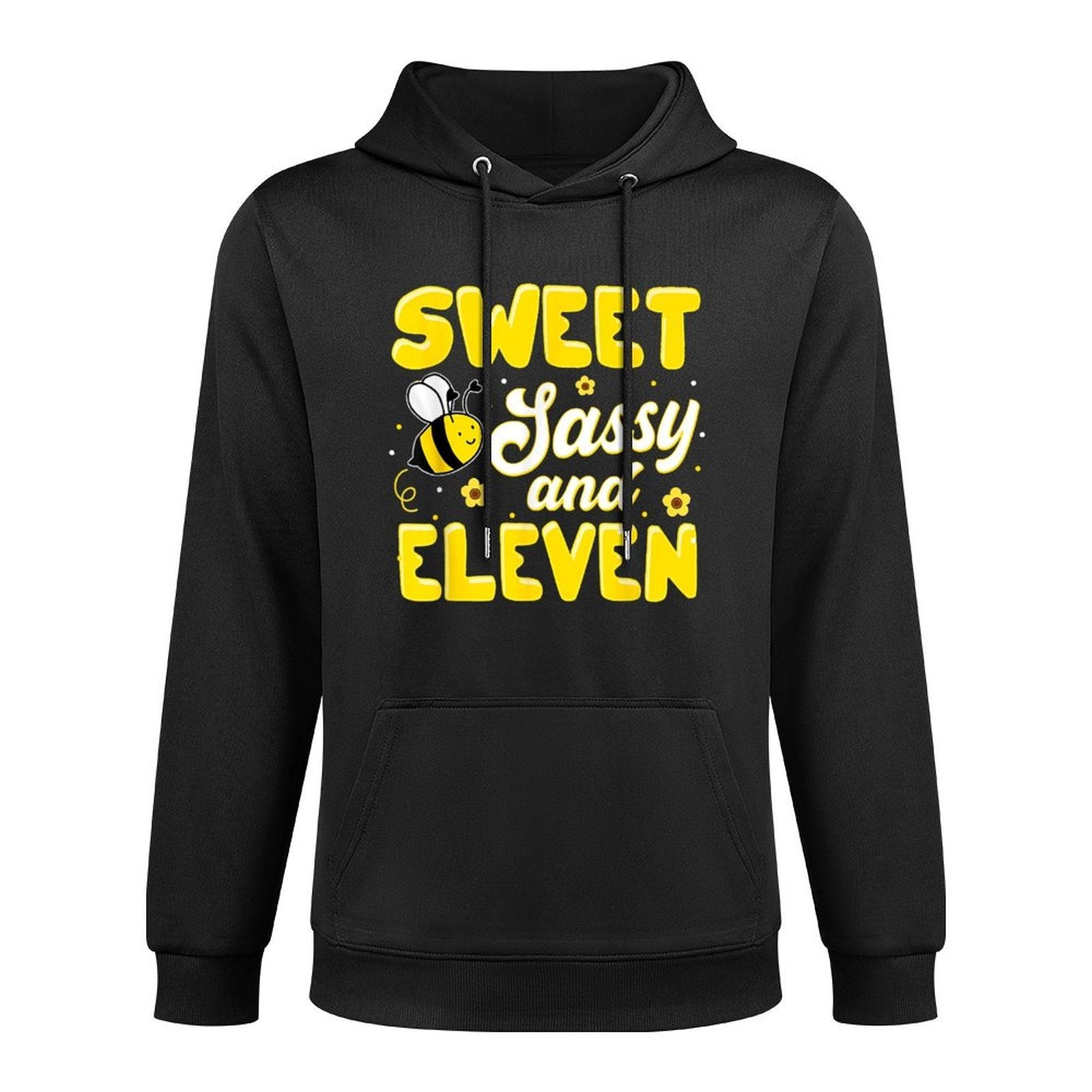Sweet Sassy And Eleven 11th Birthday Girl Bee Day 11 Yrs Old Moisture-Wicking Hoodie