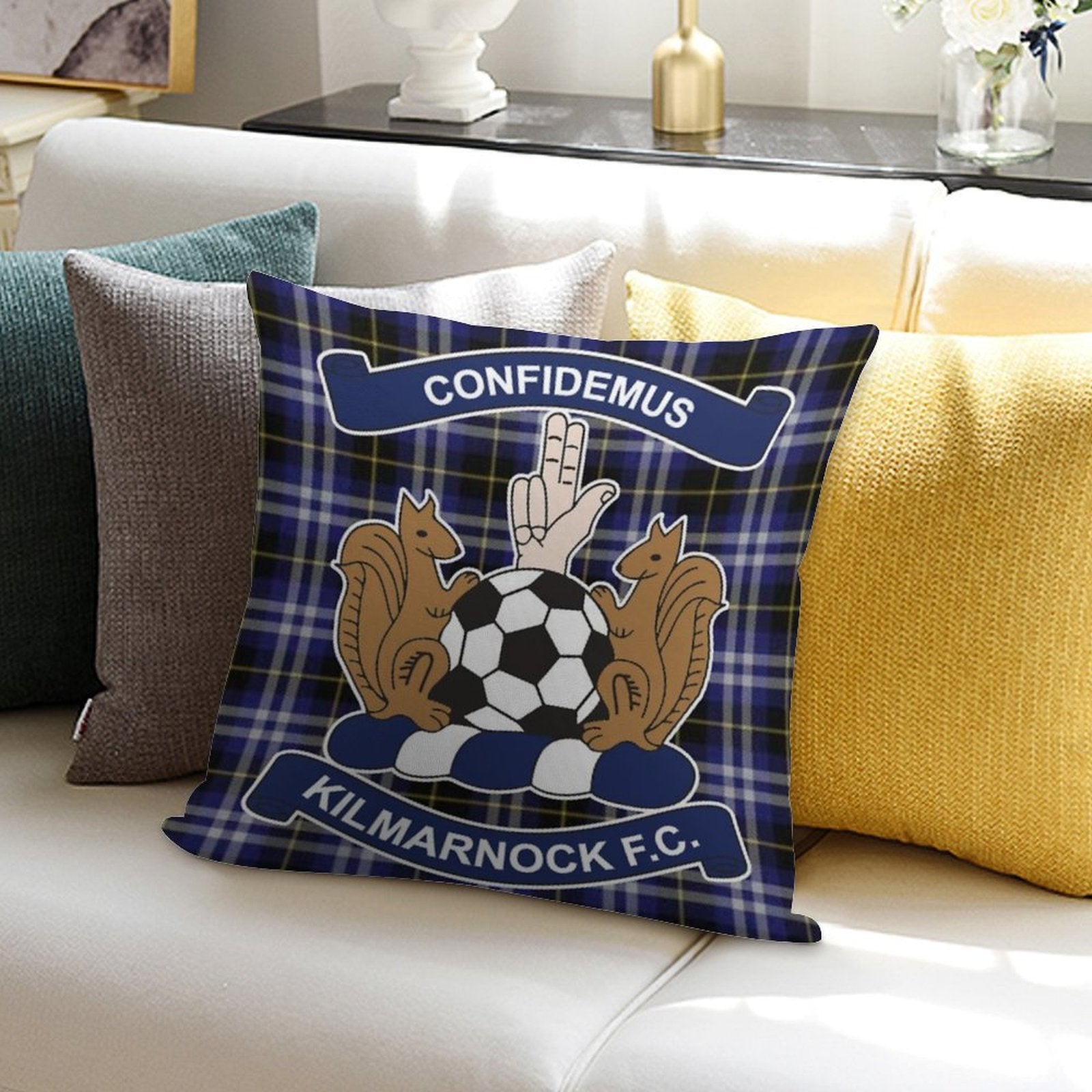 Killie Tartan Soft Durable Construction Throw Pillow