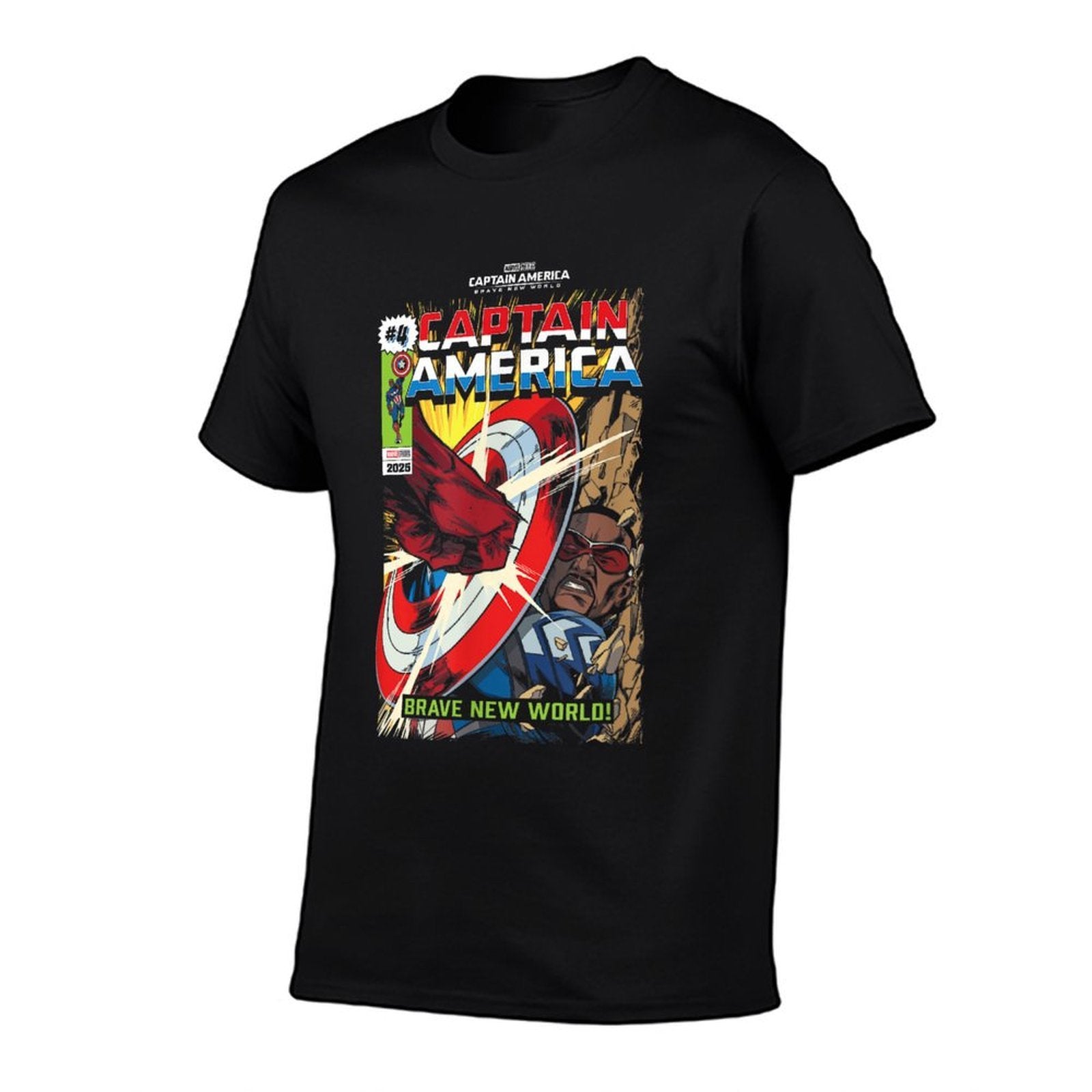 Captain America Brave New World - Comic  Rolled Sleeves T-Shirt