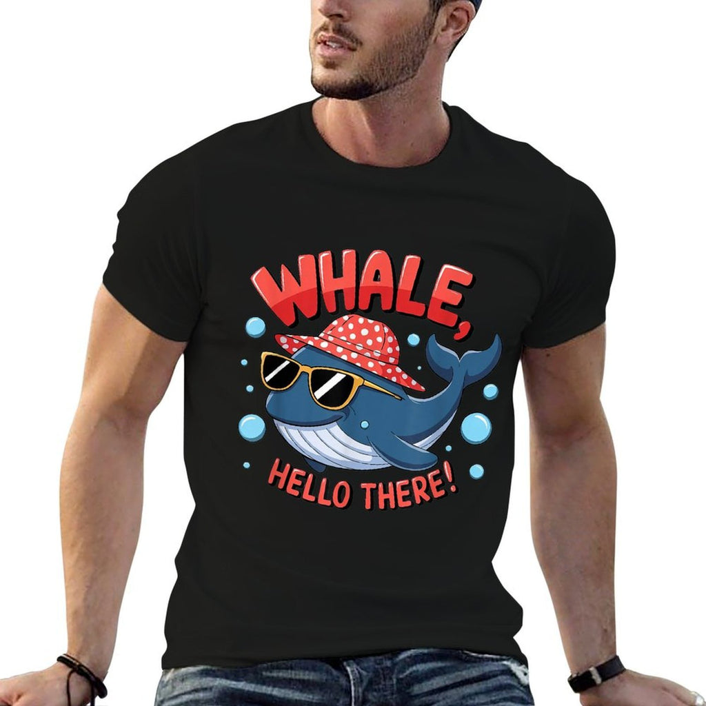 Whale Hello There Playful Cartoon Funny Ocean Fish Lover  Versatile T-Shirt