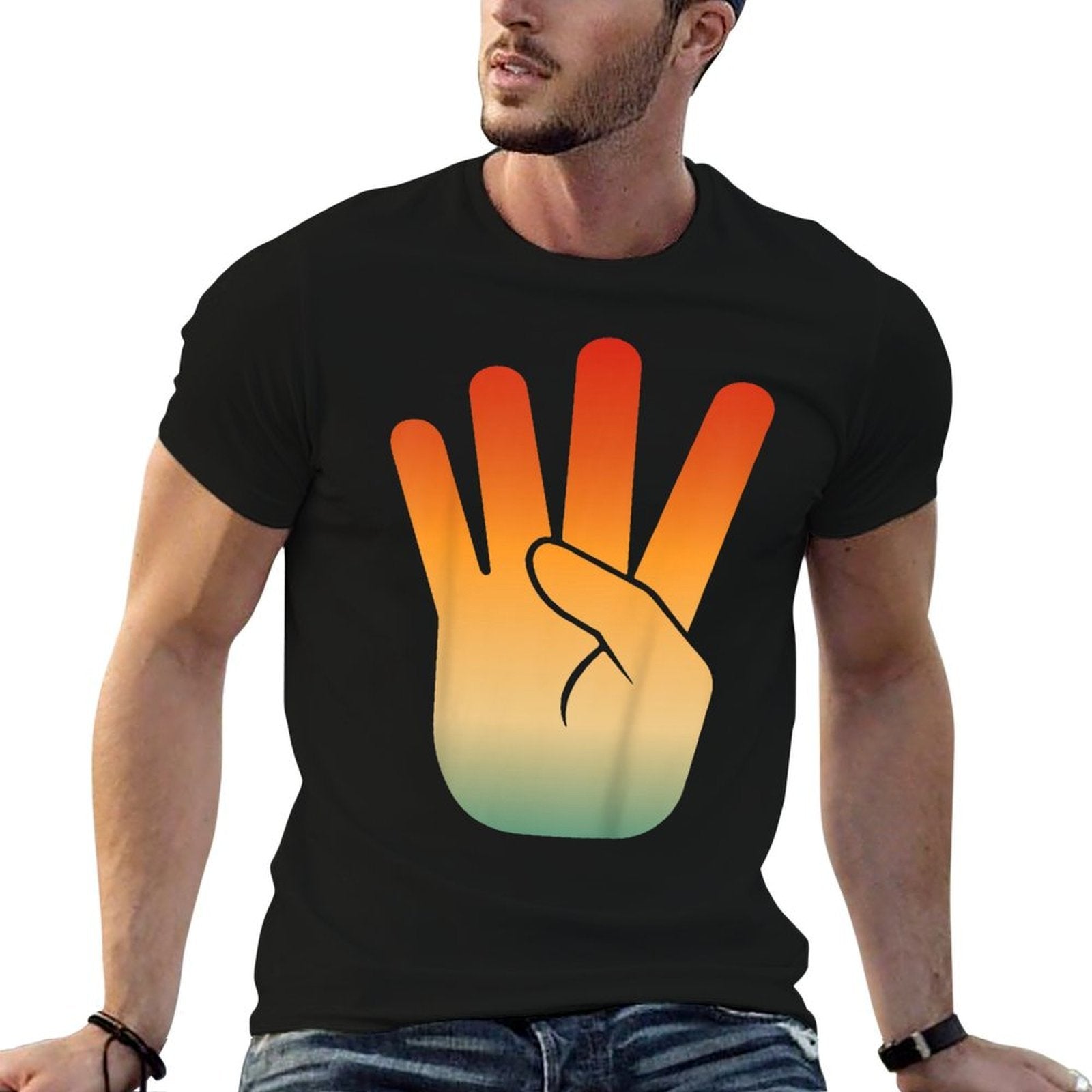 Kids Four 4 Years Old Fingers 4th Fourth Birthday Boys Girls Kids  Moisture-wicking T-Shirt