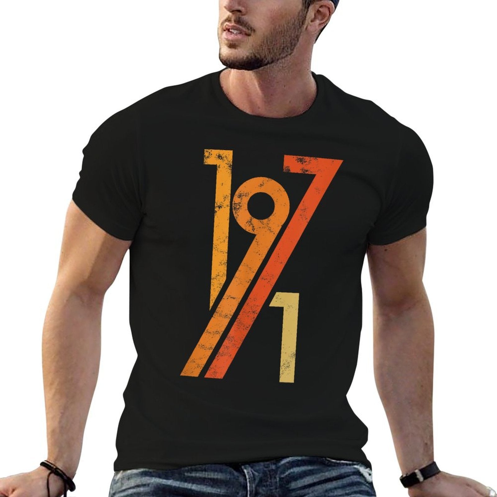 Birthday Vintage 70s Style 1971  Summer-ready Fabric T-Shirt