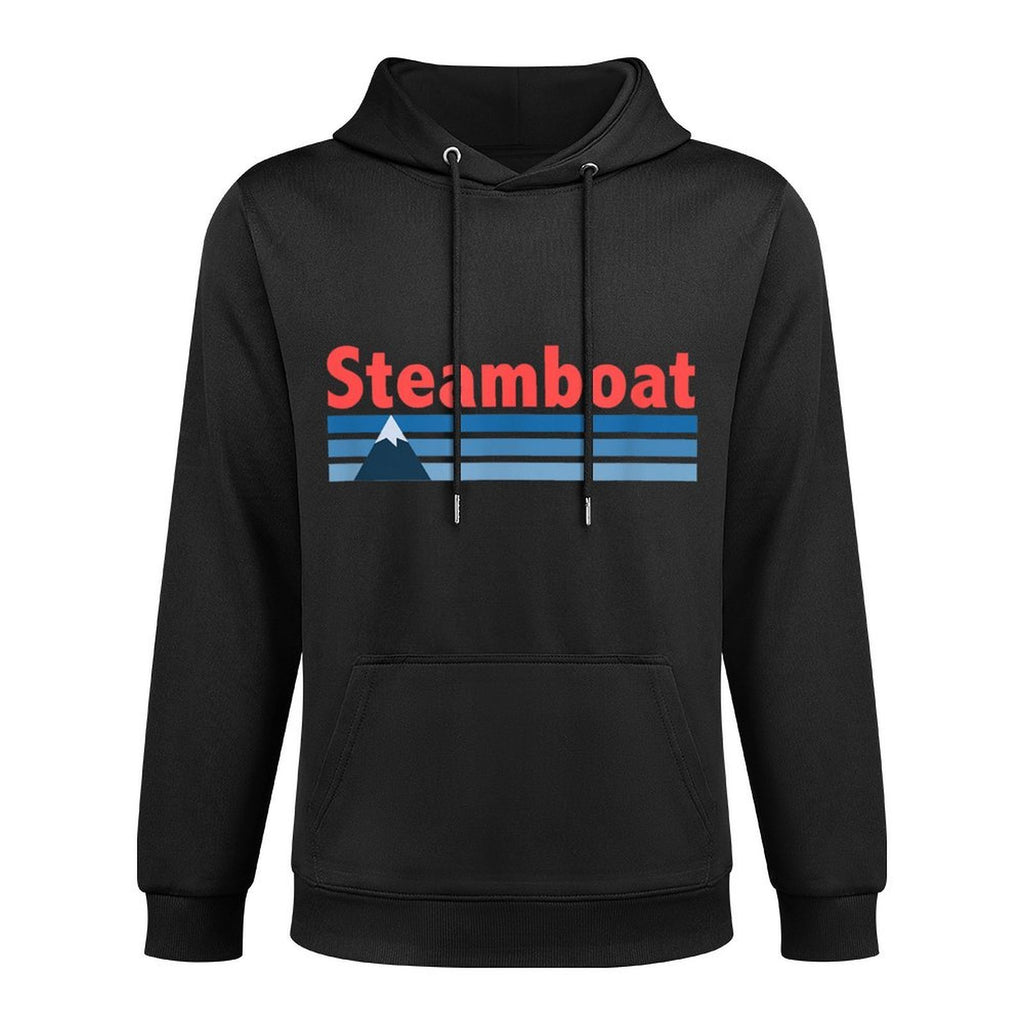 Retro Style Mountain - Steamboat Springs Colorado Versatile Streetwear Hoodie