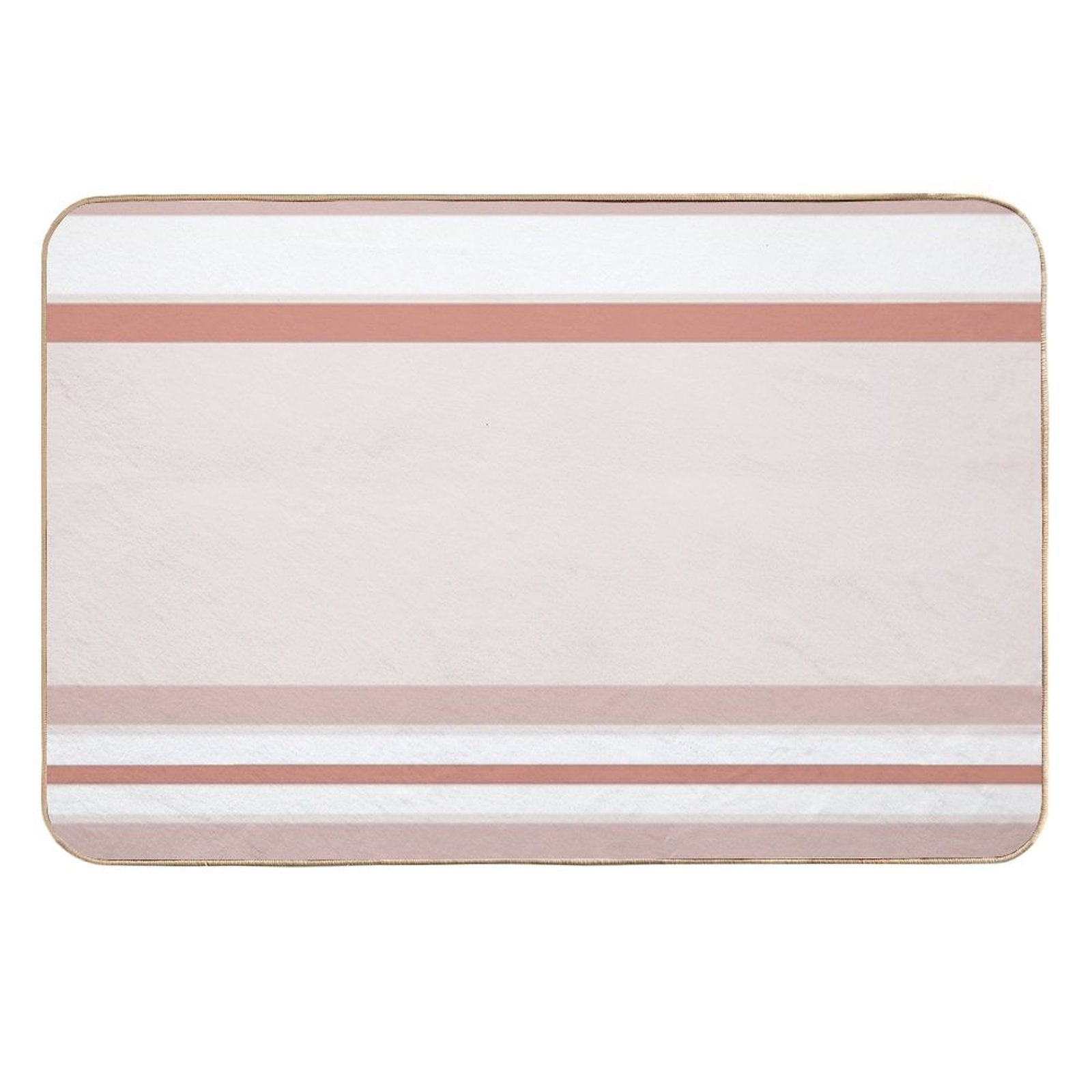Line Art Neutral Peach  Absorbent Bath Mat