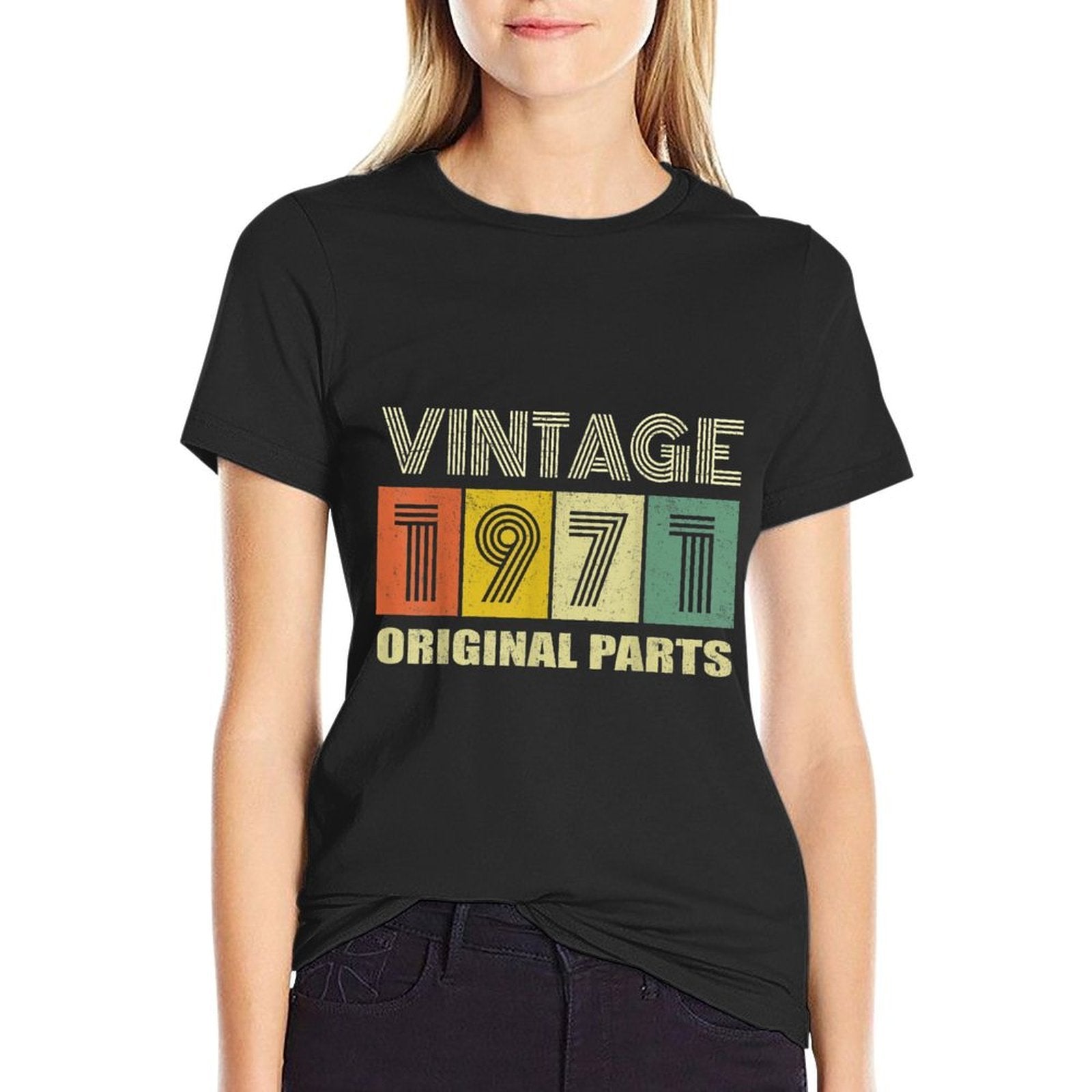 Vintage 1971 50th Birthday Gift Men Women 50 Years Old  Trendy Pattern T-Shirt