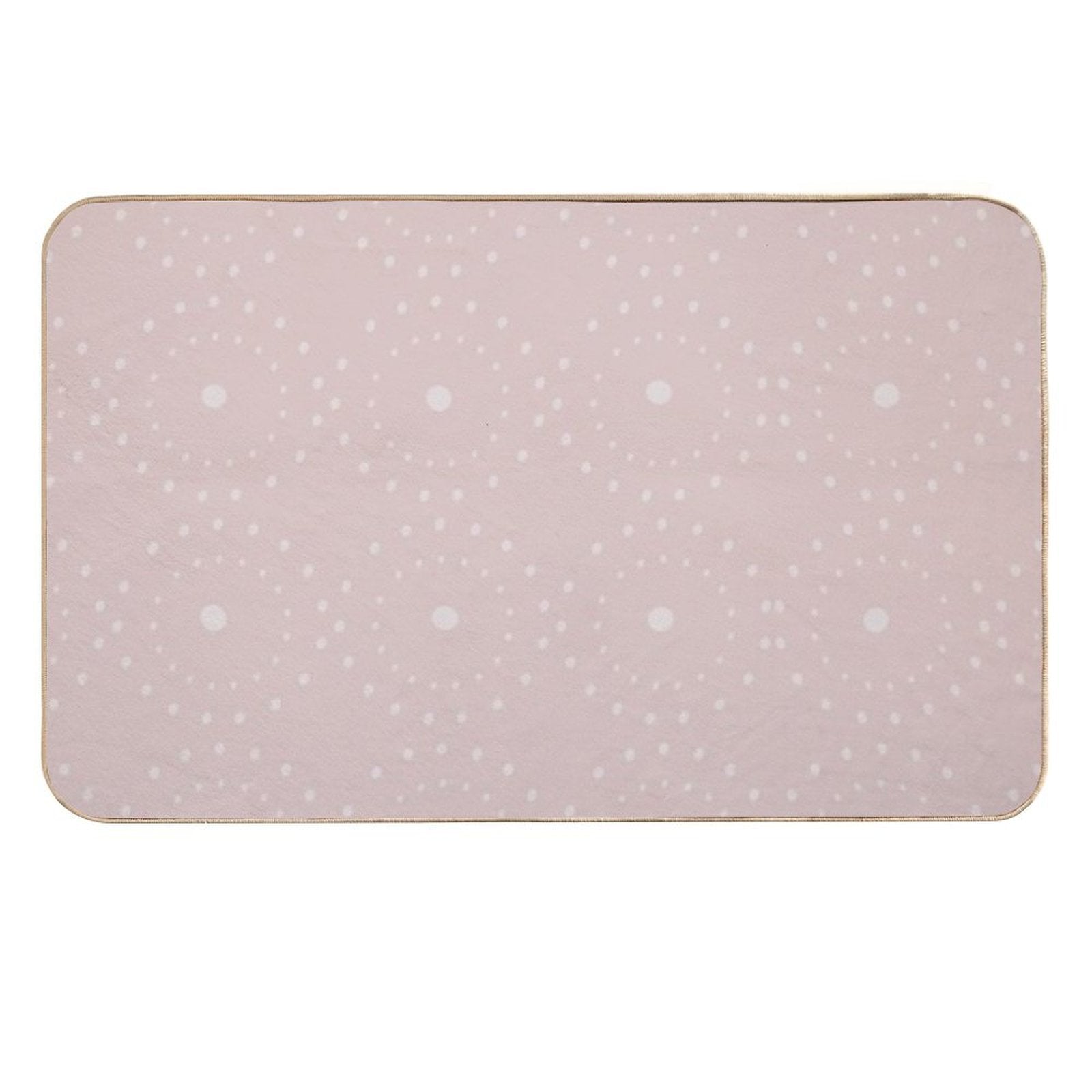 Cute Boho Minimalist Dotted Circles Design Pale Pink  Multi-Purpose Bath Mat