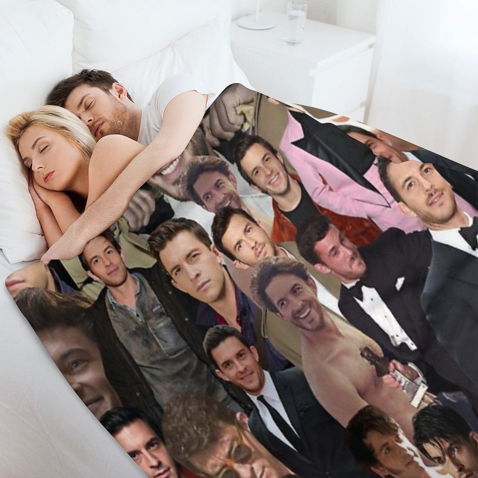 Jonathan Bailey Collage Machine-washable Throw Blanket