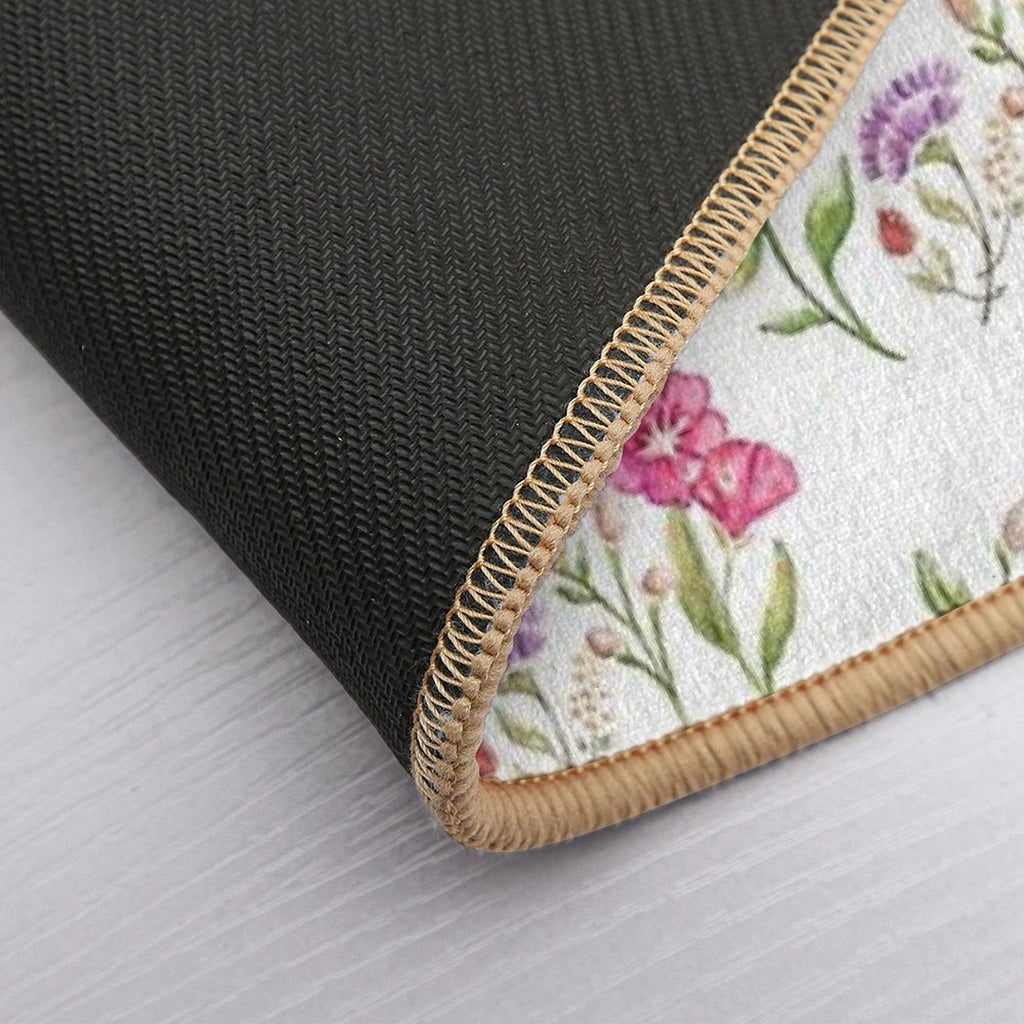 Watercolor Floral Design  Eco-Friendly Bath Mat