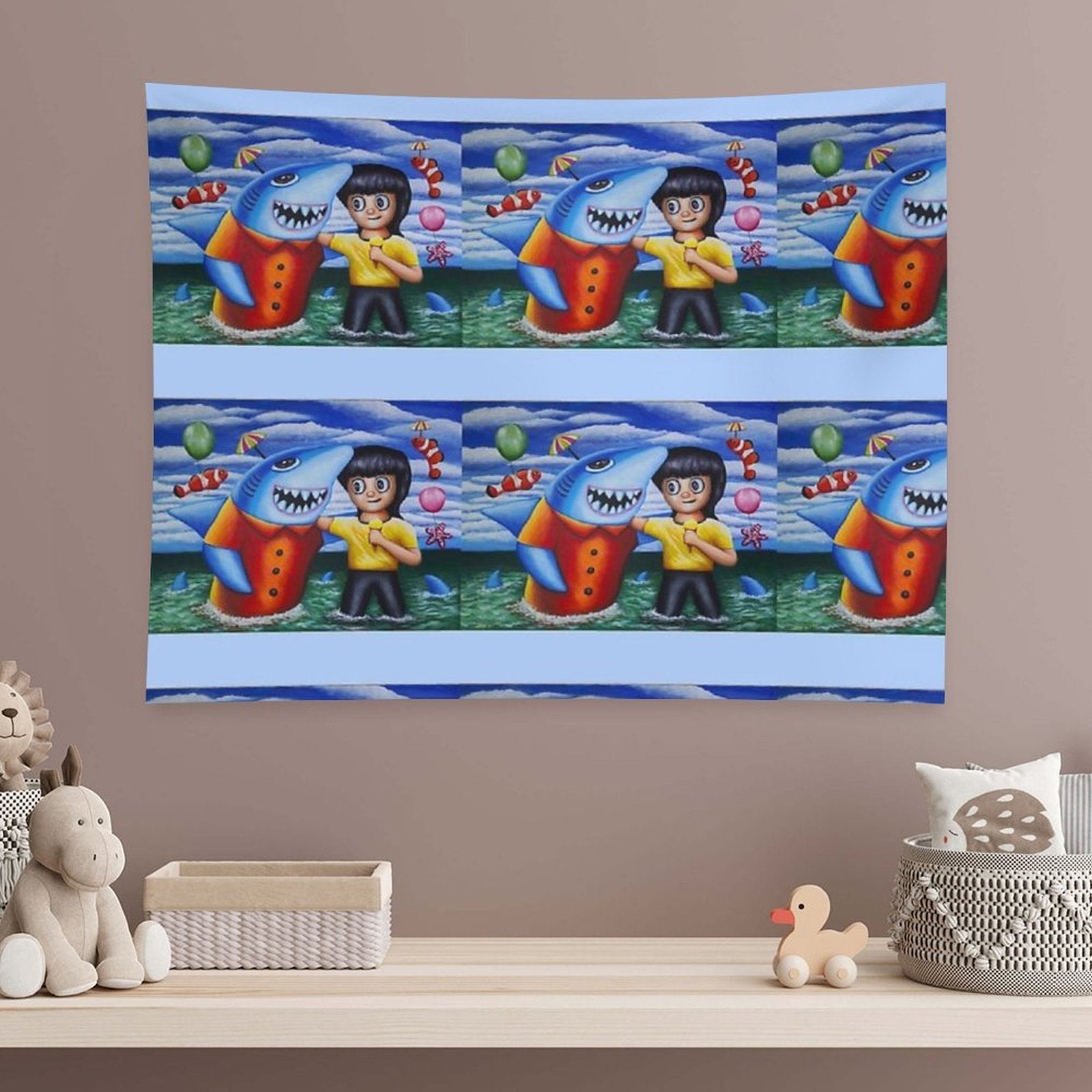 Go to The Sea with My Friends 02 Tapestry