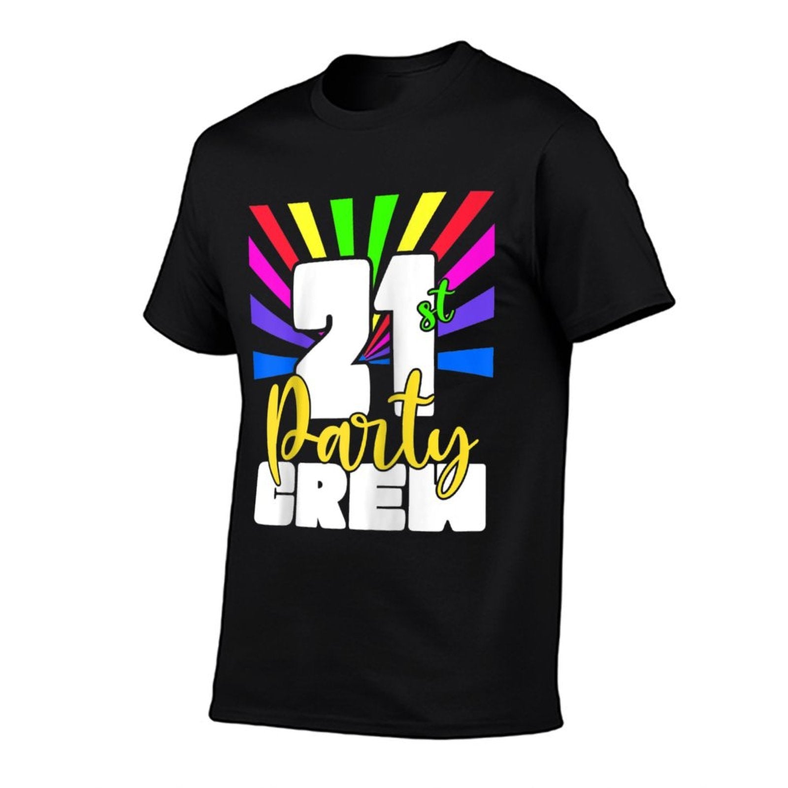 21st Party Crew Funny Birthday Squad 21 Year Old Birthday Raglan Baseball  Heathered Texture T-Shirt