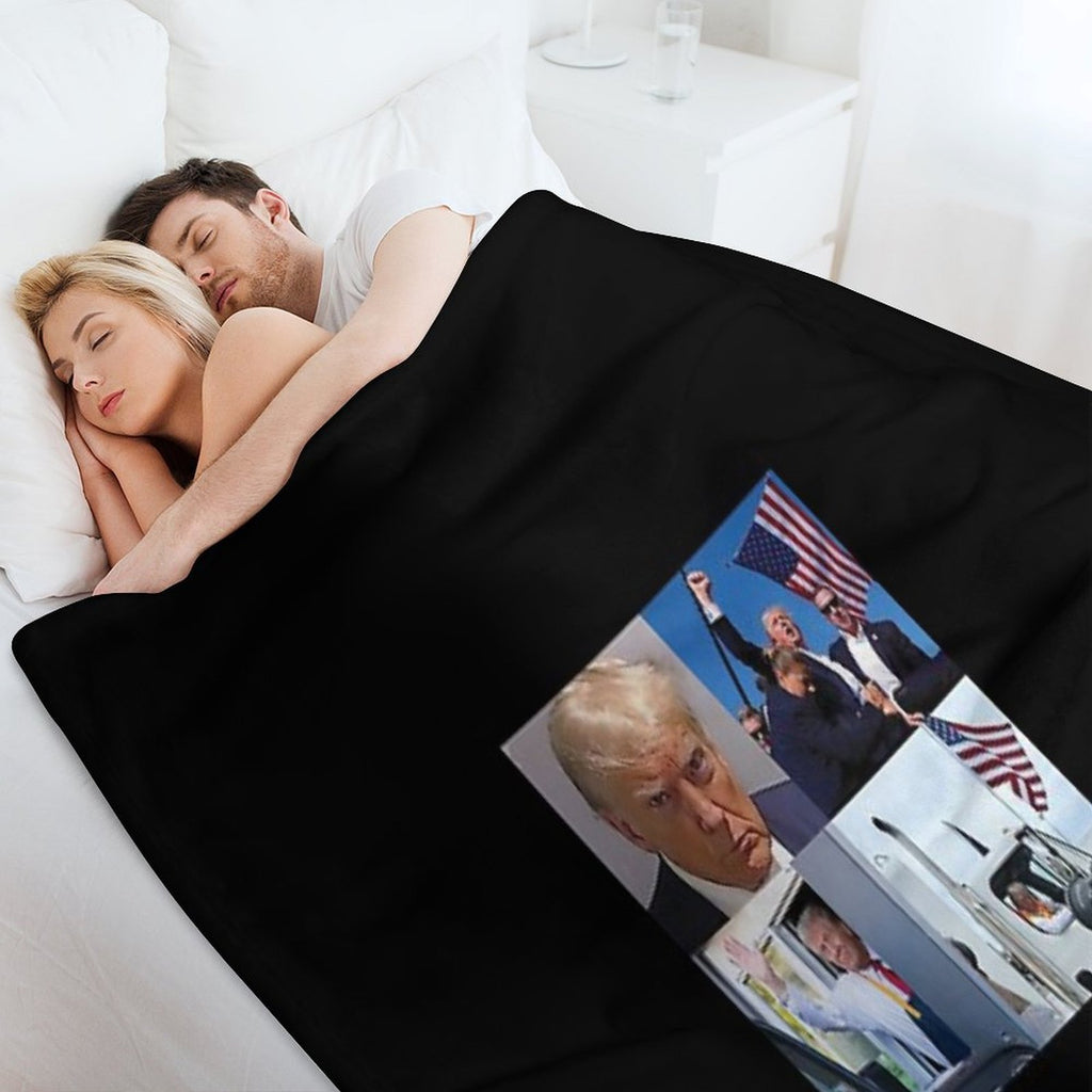 Donald Trump Garbage Truck, Trump Shot, Trump Mcdonalds Multi-functional Throw Blanket