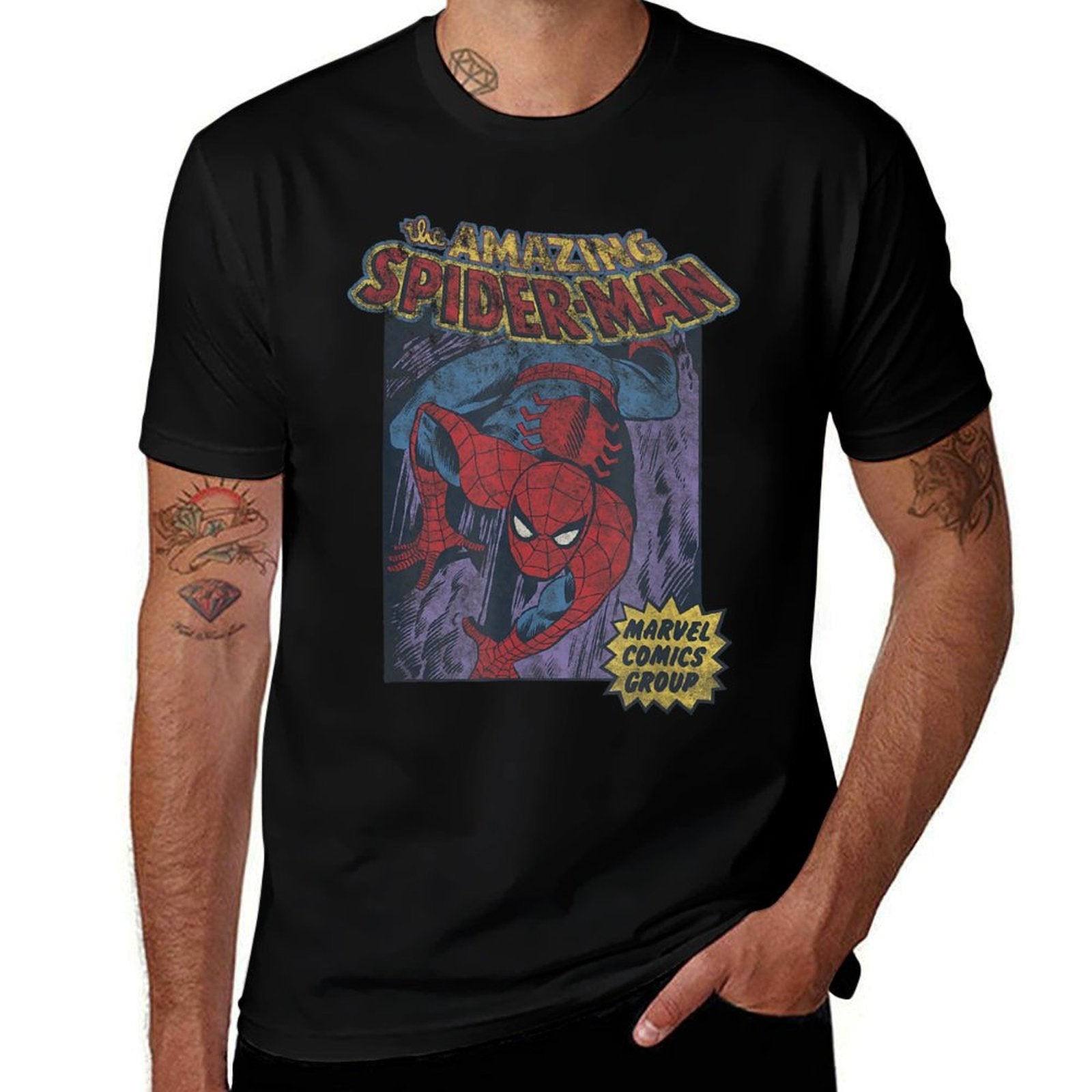 Marvel Spider-Man Classic Amazing Spider-Man Comic  Breathable T-Shirt