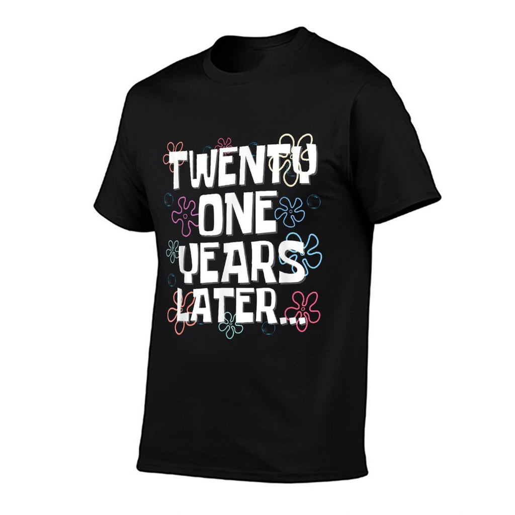 TWENTY ONE YEARS LATER 21 YEAR Old Birthday  Heathered Texture T-Shirt