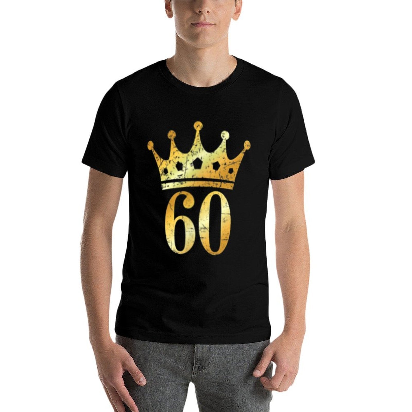Crown Number 60 (Vintage Golden Yellow) 60th Birthday  Soft T-Shirt