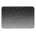 Black Silver Grey Sparkle Ombre Glitter  Fade-Resistant Bath Mat