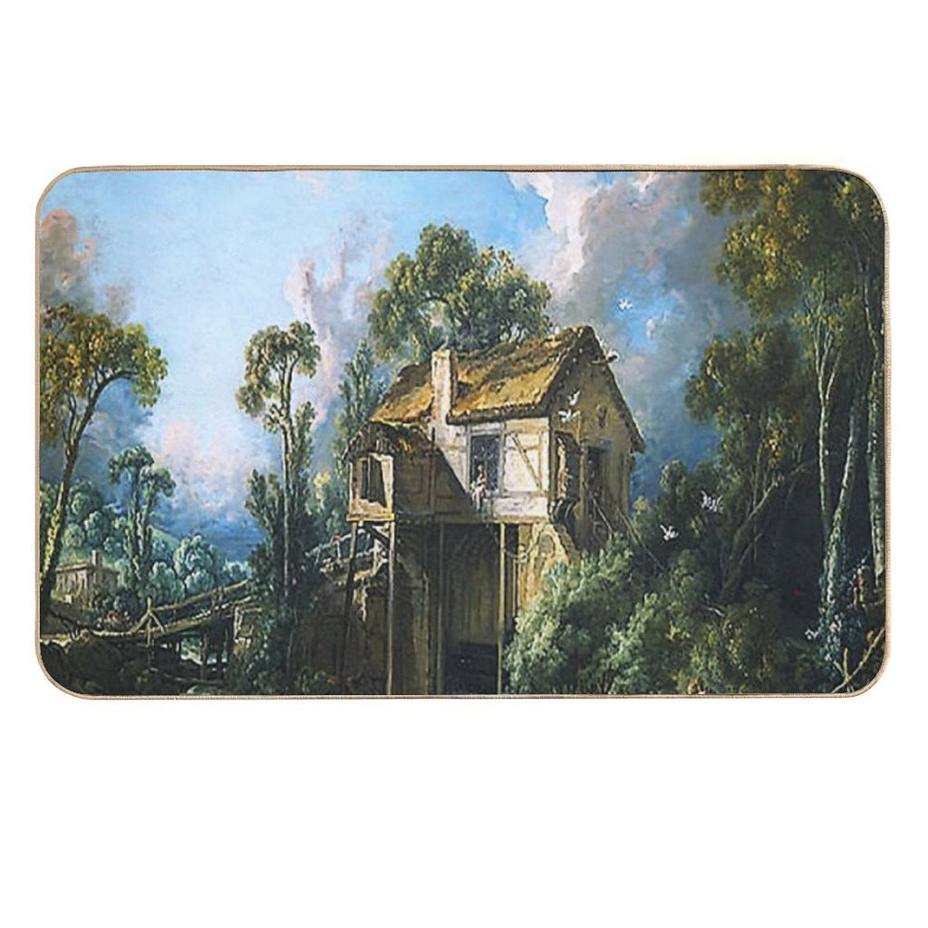 Francois Boucher Mill at Charenton  Toxin-Free Bath Mat