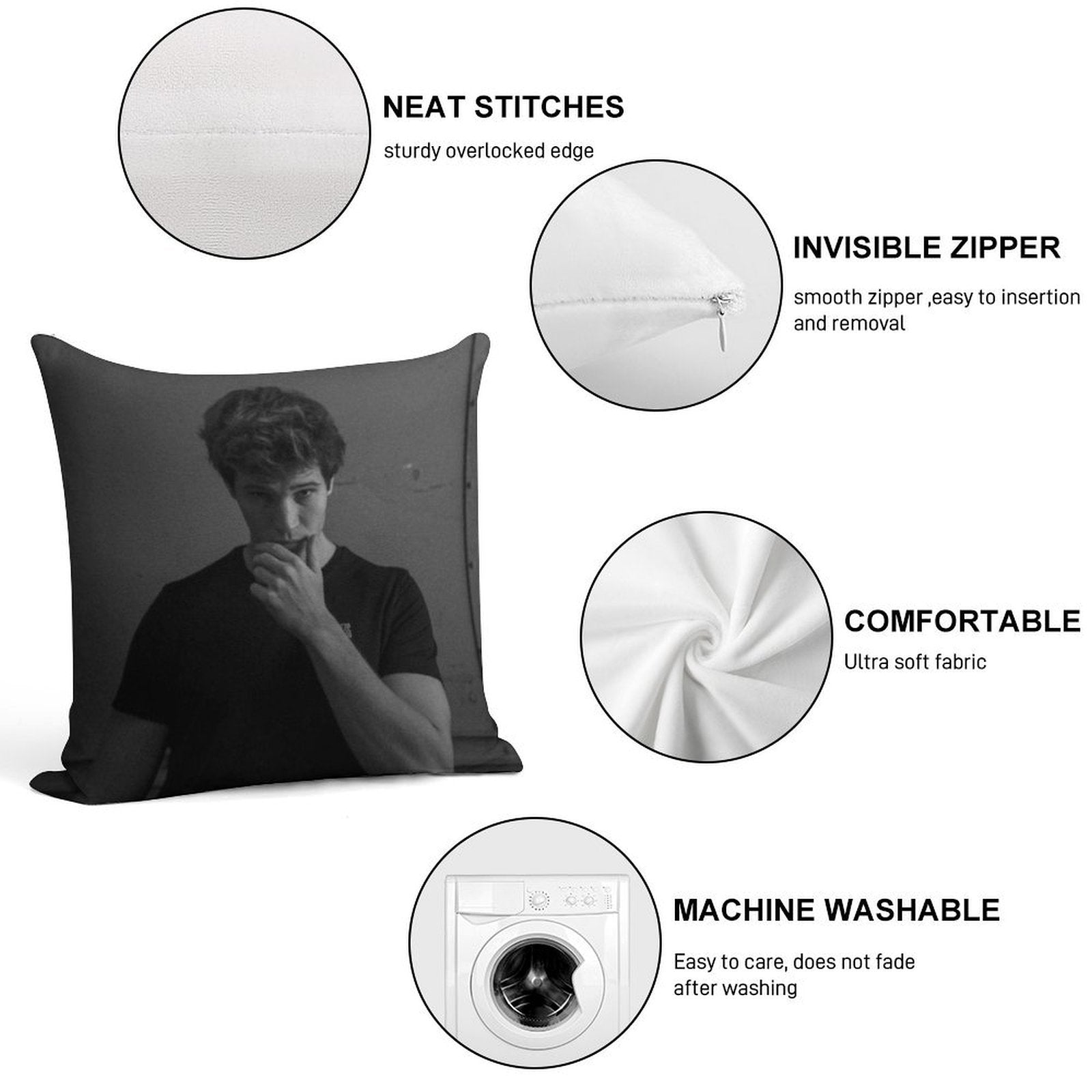 Wincent Weiss Soft Easy Maintenance Throw Pillow