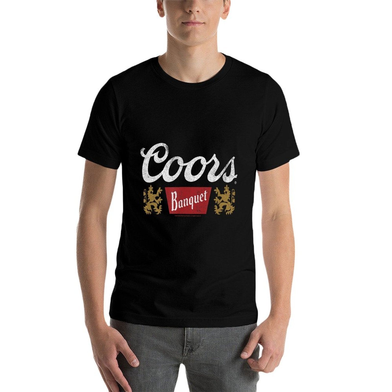Coors Classic Banquet Beer Centered Logo  Summer-ready Fabric T-Shirt