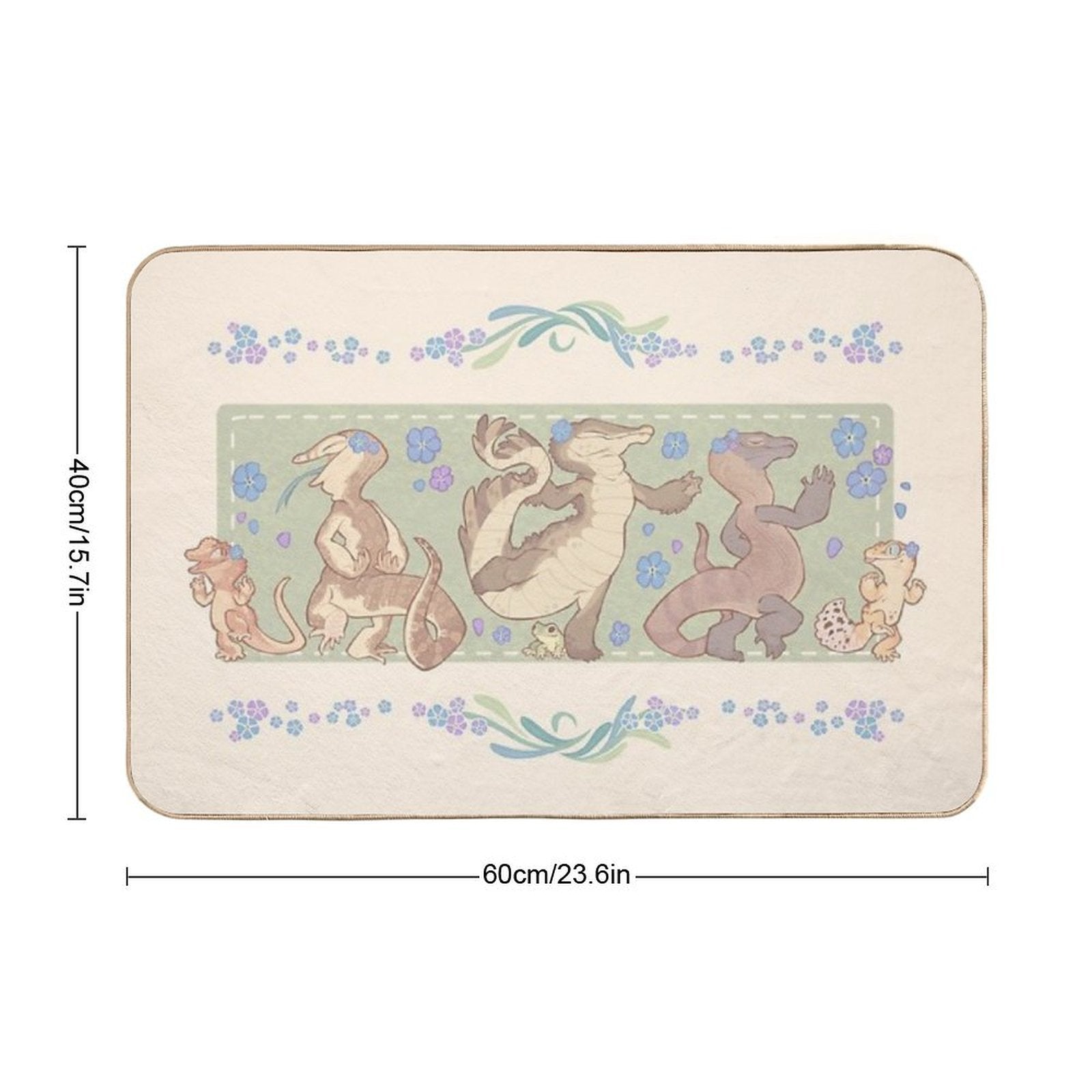 Happy Little Frogs  Easy To Clean Bath Mat
