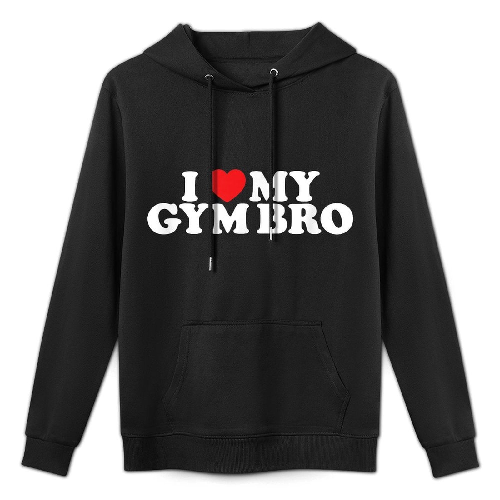 I Love Heart My Gym Bro Funny Fitness Workout Breathable Fabric Hoodie
