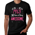Womens 50th Birthday 1968 50 Years Of Being Awesome T-shirt  Fade-proof Color T-Shirt