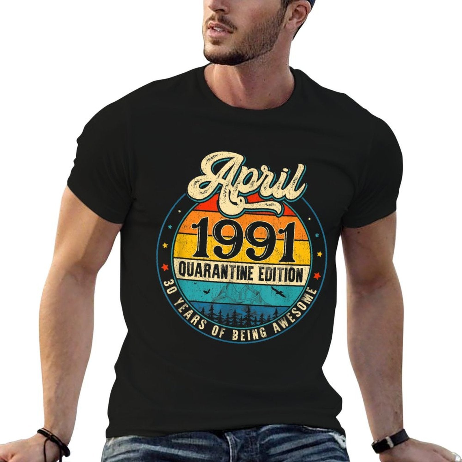 Retro April 1991 Limited Edition Gifts 30th Birthday  Polyester Blend T-Shirt