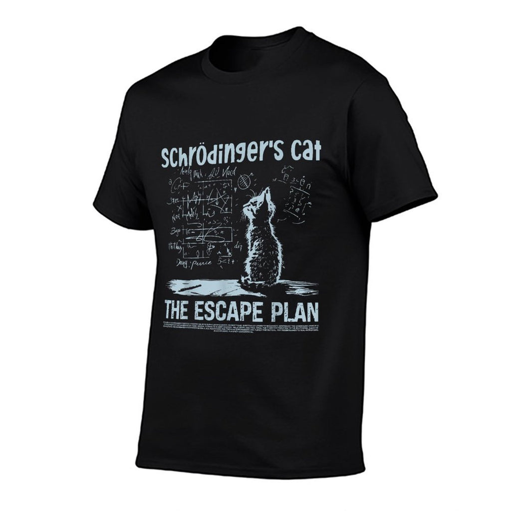 Schrödingers Cat The Escape Plan Funny Science Teacher  Graphic-printed T-Shirt