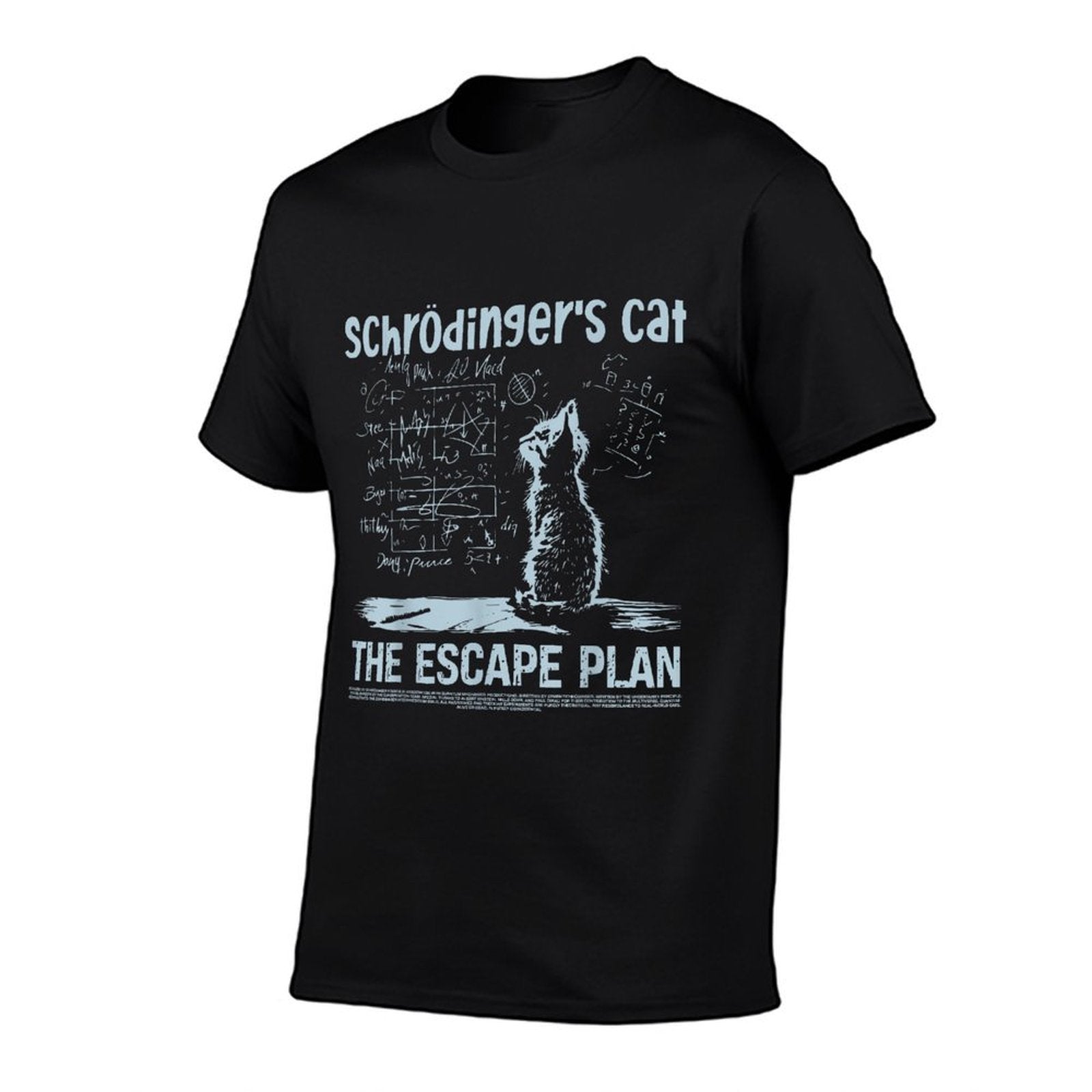 Schrödingers Cat The Escape Plan Funny Science Teacher  Graphic-printed T-Shirt
