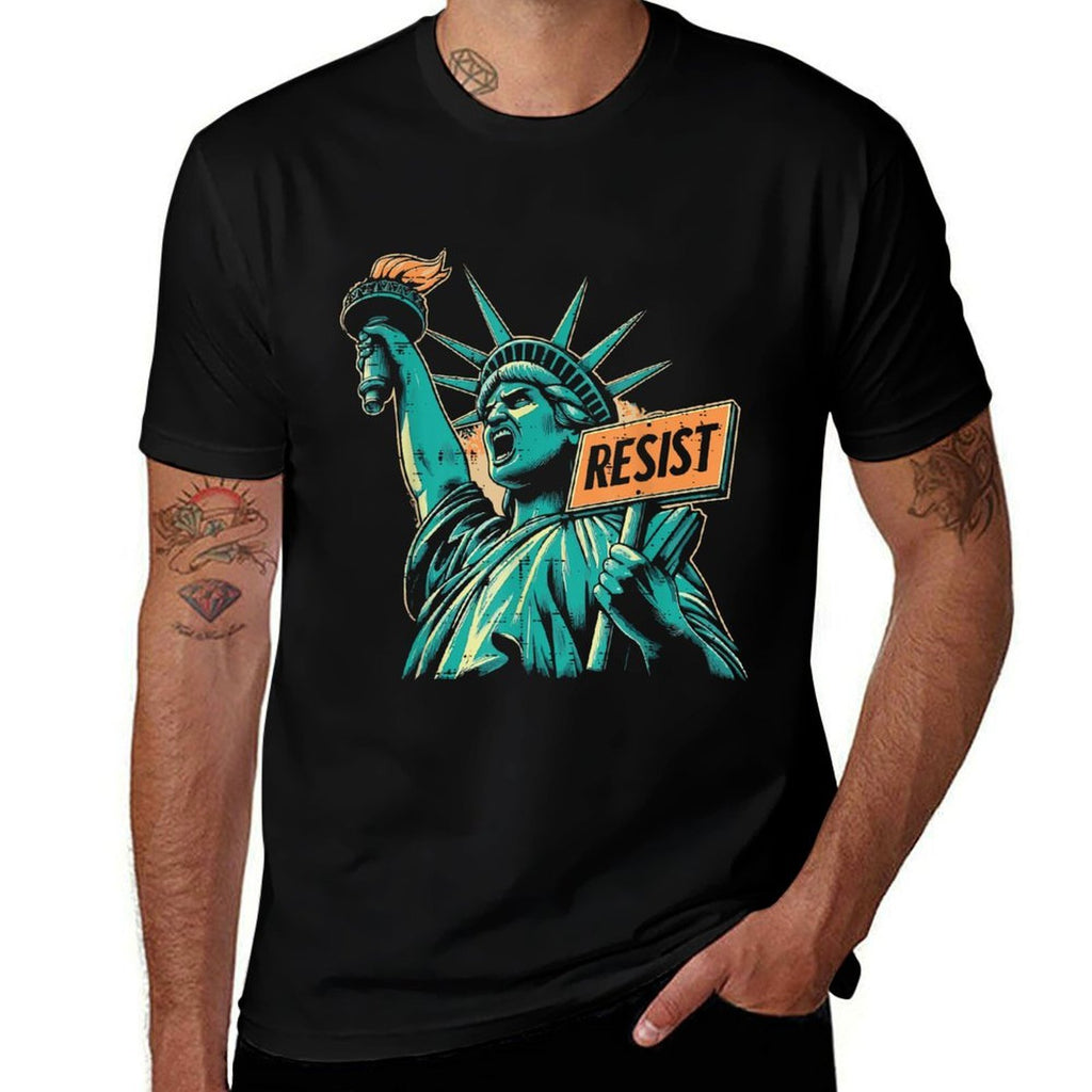 Statue Of Liberty Resist Protest Equality Women Men Kids  Relaxed-fit T-Shirt