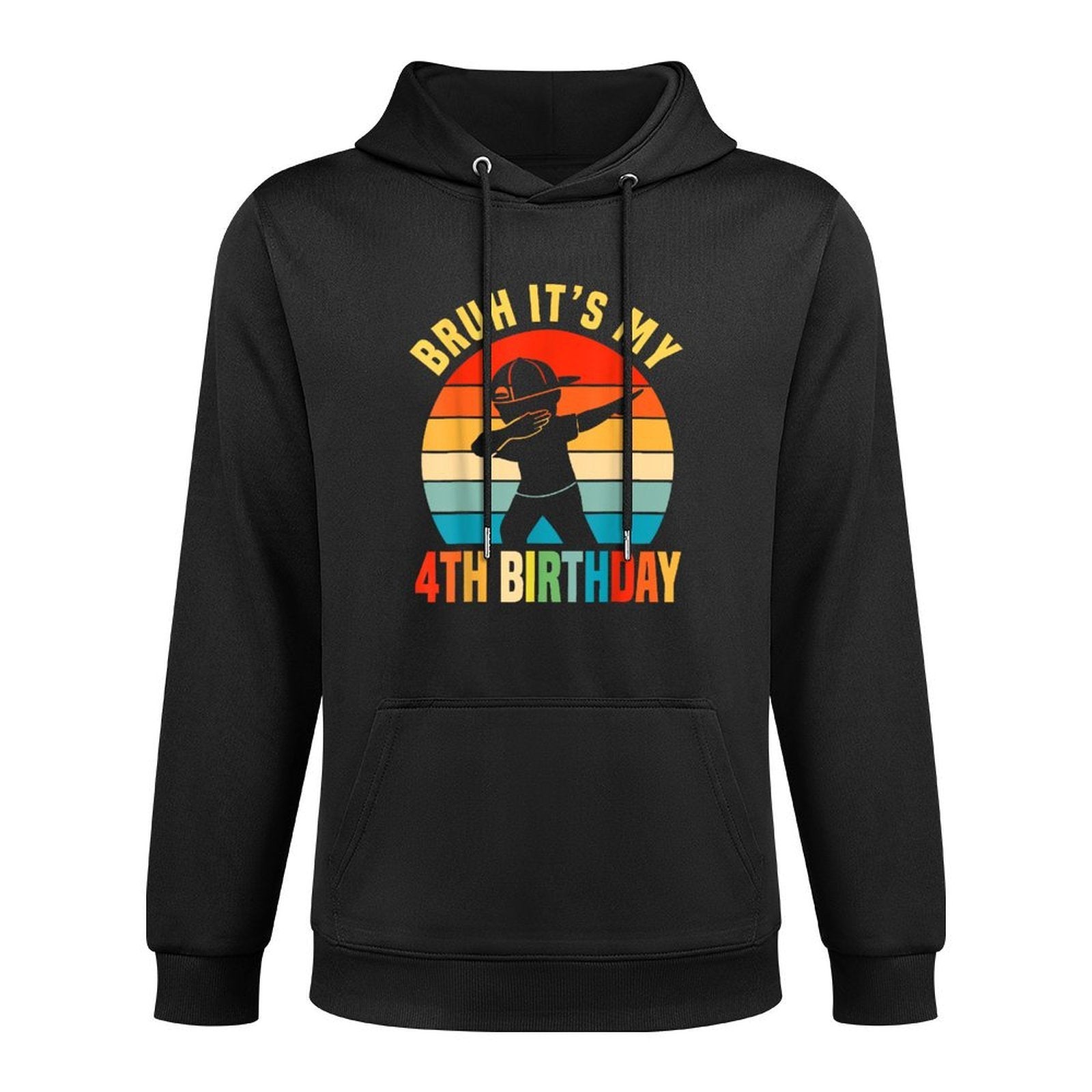 4 Year Old Birthday Dabbing Boy Bruh It's My 4th Birthday Easy Care Hoodie