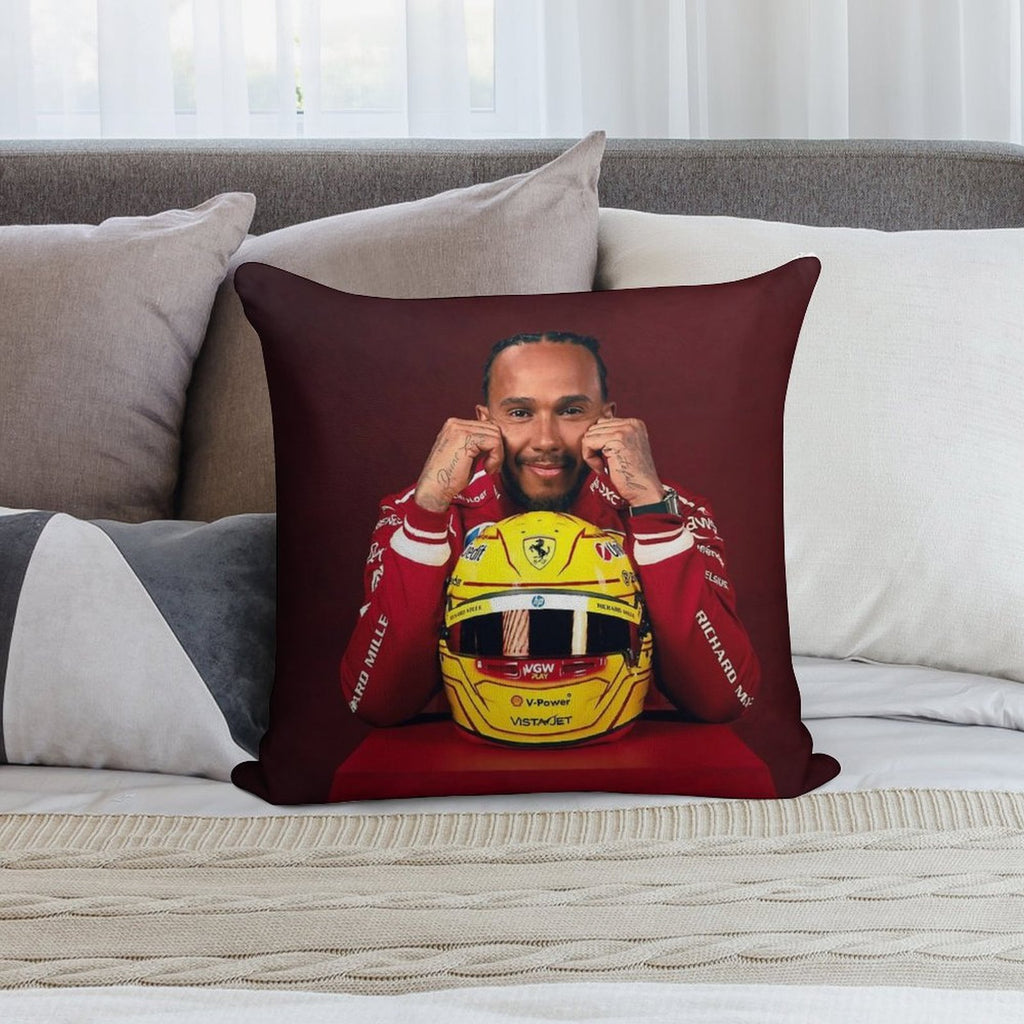 Lewis Hamilton -Scuderia Soft Hidden Zipper Throw Pillow