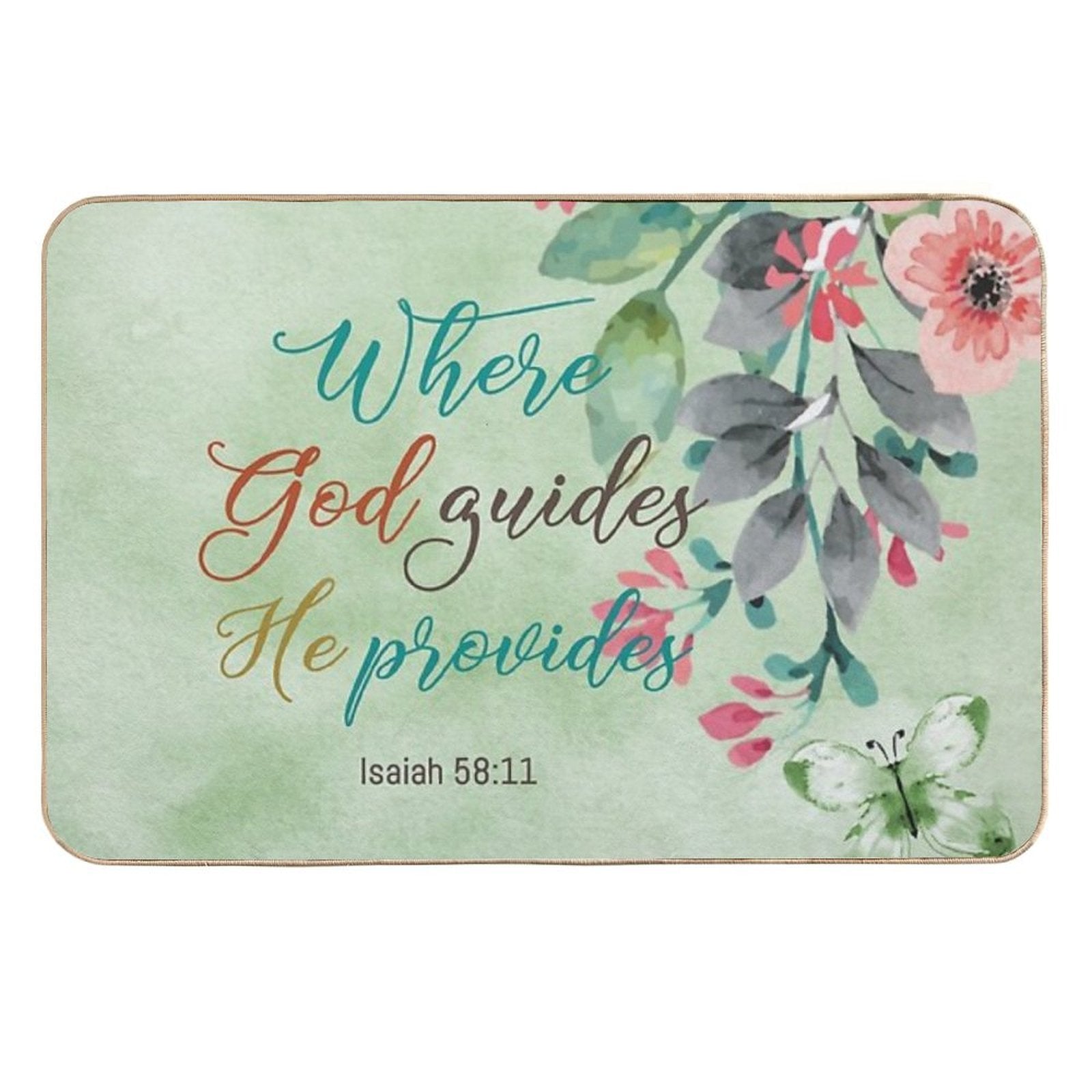 Isaiah 5811  Fade-Resistant Bath Mat