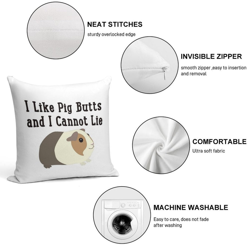 Guinea Pig Butts Soft Gift Ready Throw Pillow
