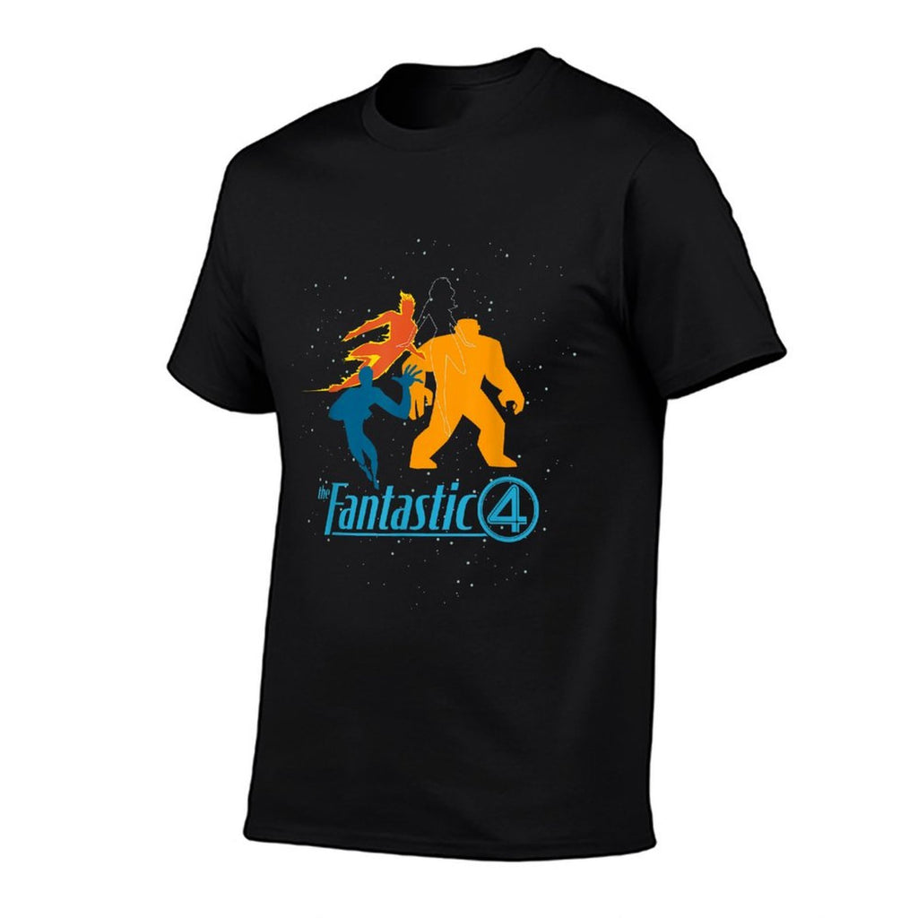 Marvel Studios The Fantastic Four First Steps Team And Logo  Wrinkle-resistant T-Shirt
