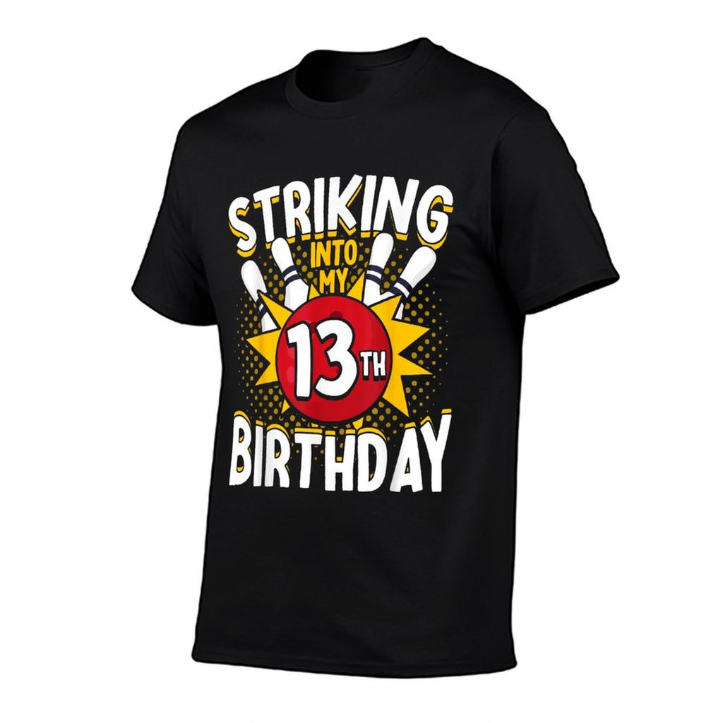 13th Birthday Bowling Theme Striking Into Birthday Kid Boys  Moisture-wicking T-Shirt