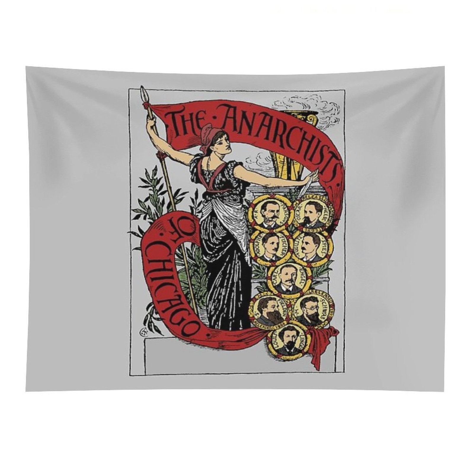 Anarchists of Chicago In Color - Haymarket Riot, Labor History, Socialist, Socialism, Leftist Tapestry