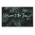 Welcome to The Jungle  Tropical Digital Collage  Repositionable Bath Mat