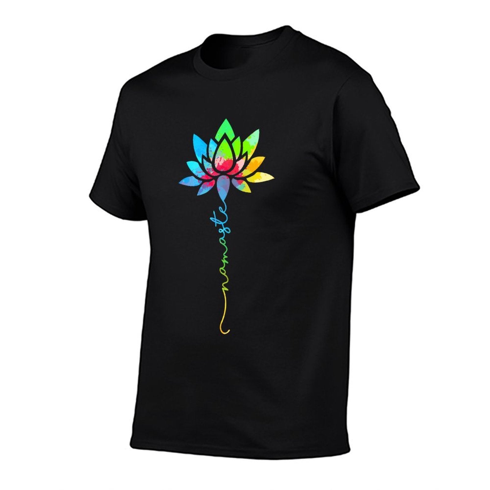 Womens Namaste Rainbow Mandala Lotus Flower Meditation Yoga  Stretchy T-Shirt
