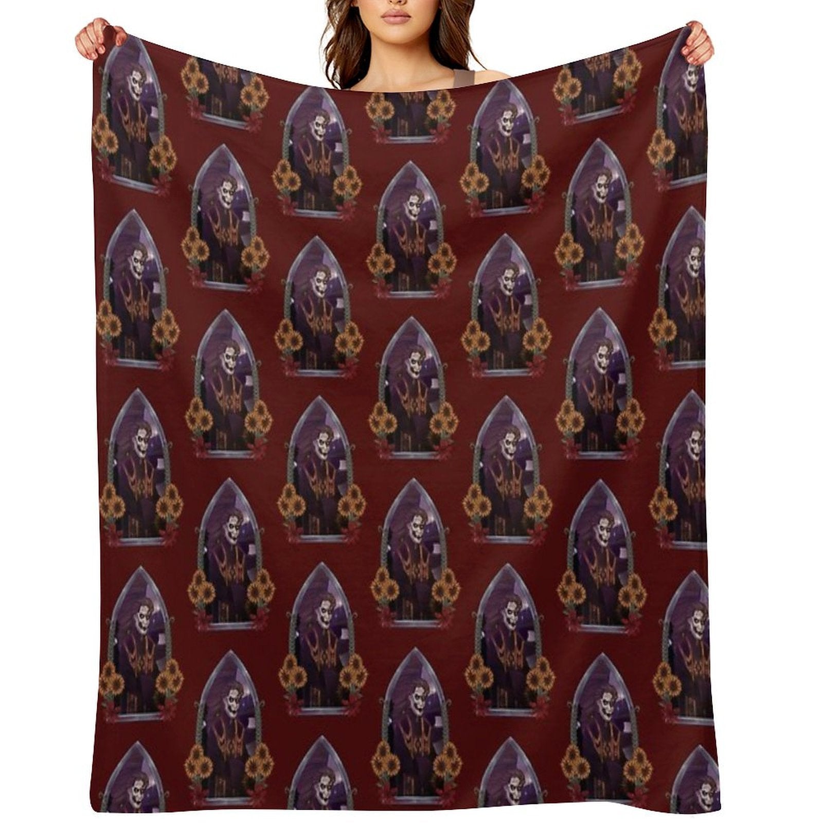 Copia Flowers Robe Window All-season Throw Blanket