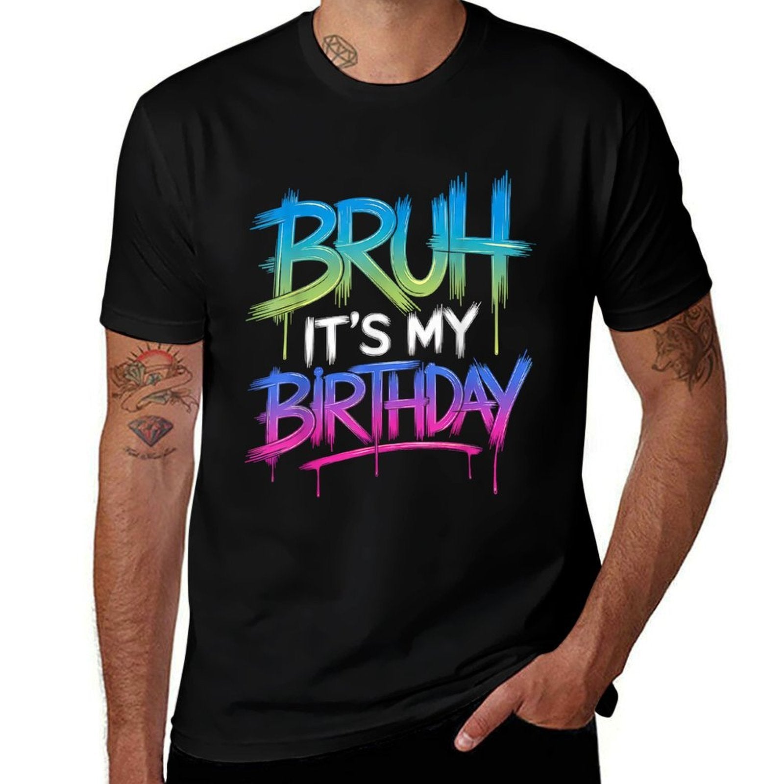 Bruh Its My Birthday Funny Birthday Boyn Gamer Meme  Versatile T-Shirt