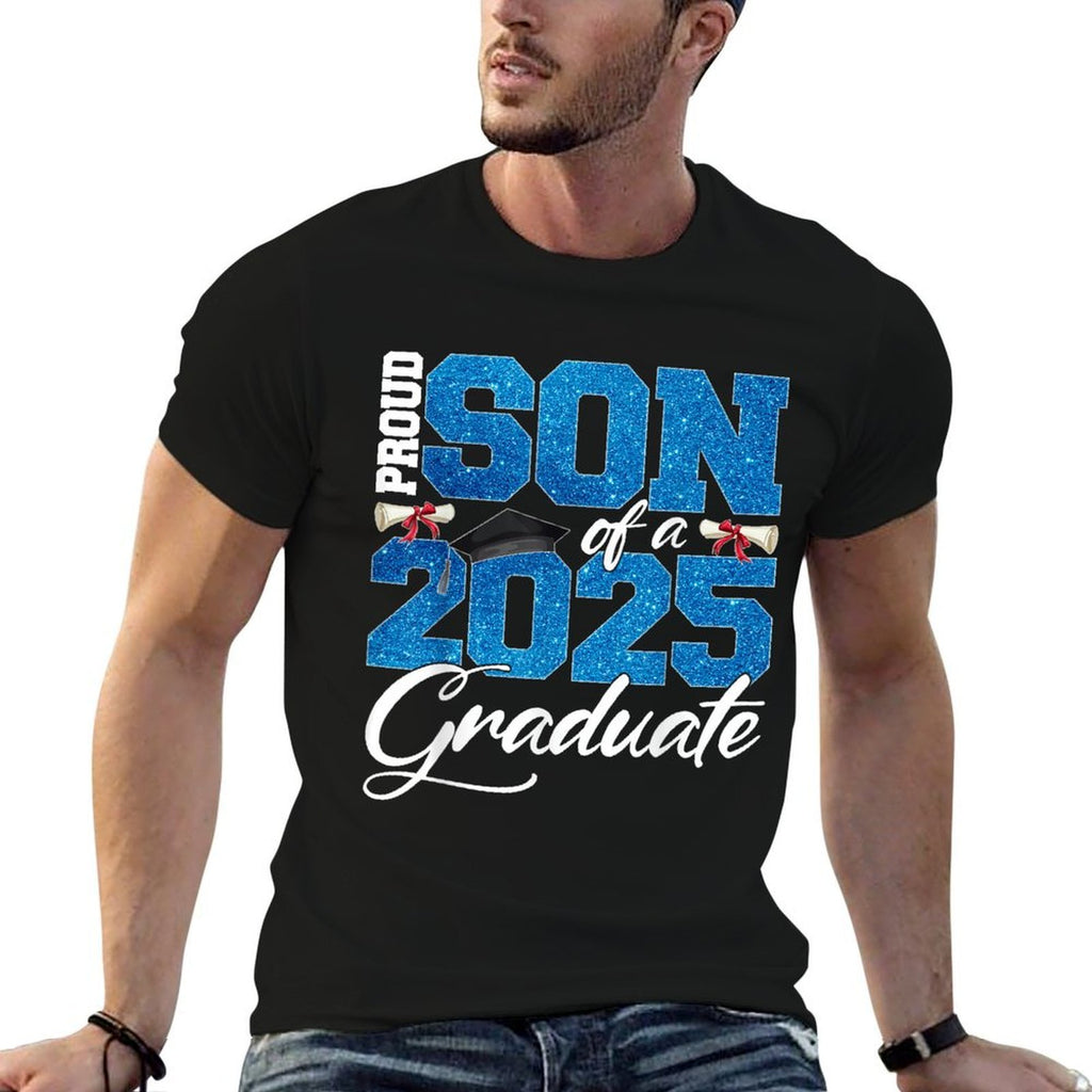 Proud Son Of A Class Of 2025 Senior Graduate Men Women  Heathered Texture T-Shirt