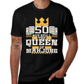 50 Years Old But Still The Queen Of Mahjong, 50th Birthday  Trendy Pattern T-Shirt